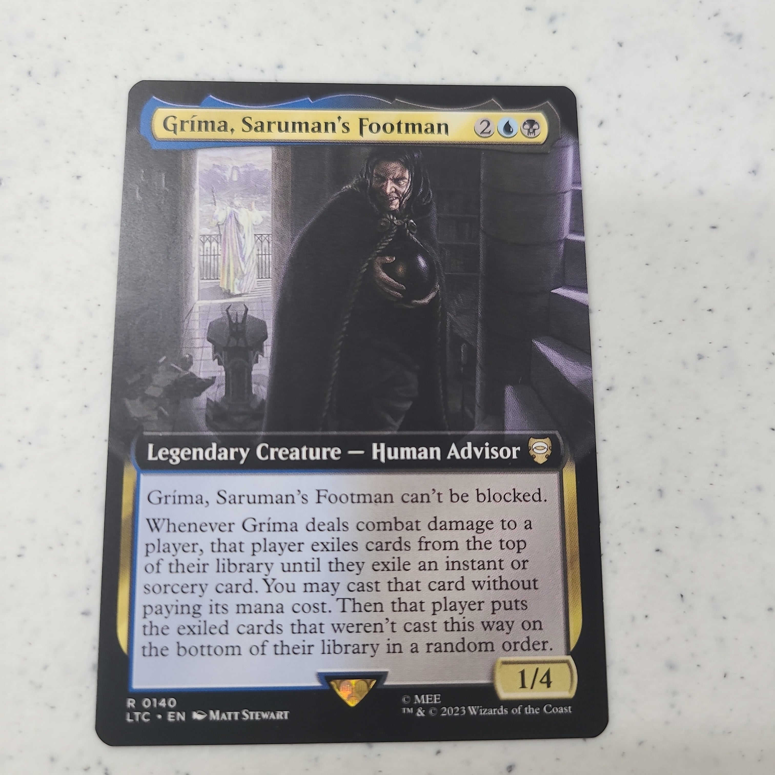 saruman cards mtg Grima, Saruman's Footman (Extended Art)
