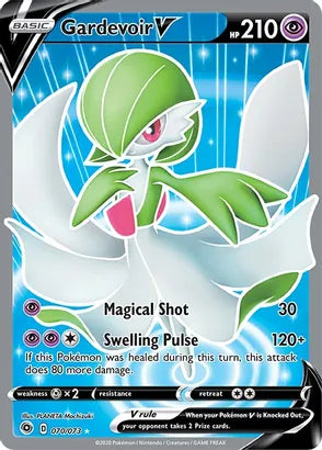 Gardevoir V 070/073 Champion Path Full Art Holo Rare Pokemon Card Near