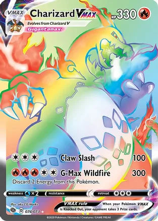Charizard VMAX 074/073 Rainbow Secret Rare Champions Path Pokemon Card