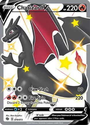 secret rare charizard card Charizard V 079/073 Holo Secret Rare Champion's Path Pokemon Card Mint