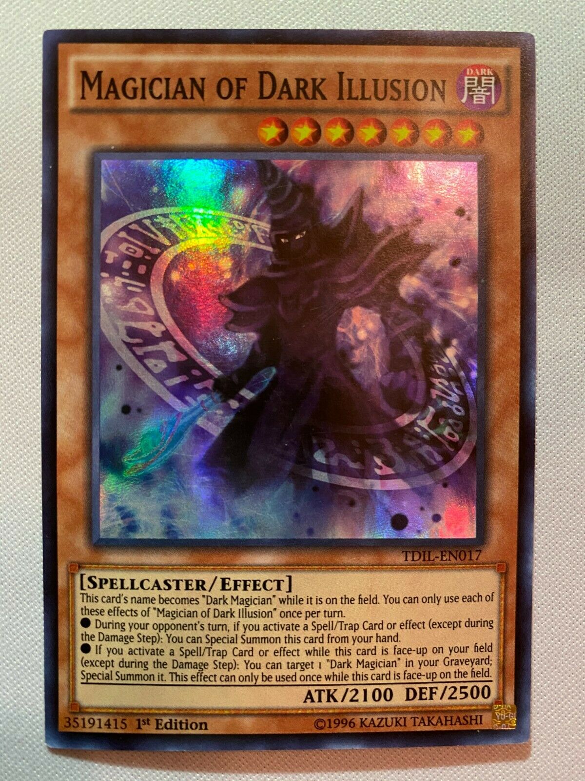 Yugioh Magician Of Dark Illusion TDIL-EN017 1st Edition Super Rare Nea