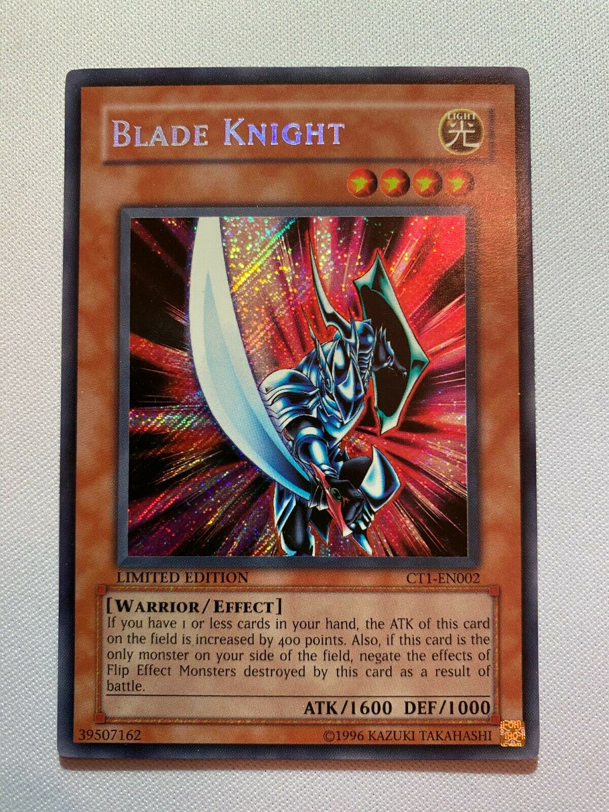 Yugioh Blade Knight CT1-002 Limited Edition Secret Rare Near Mint Yugioh Blade Knight CT1-002 Limited Edition Secret Rare Near Mint