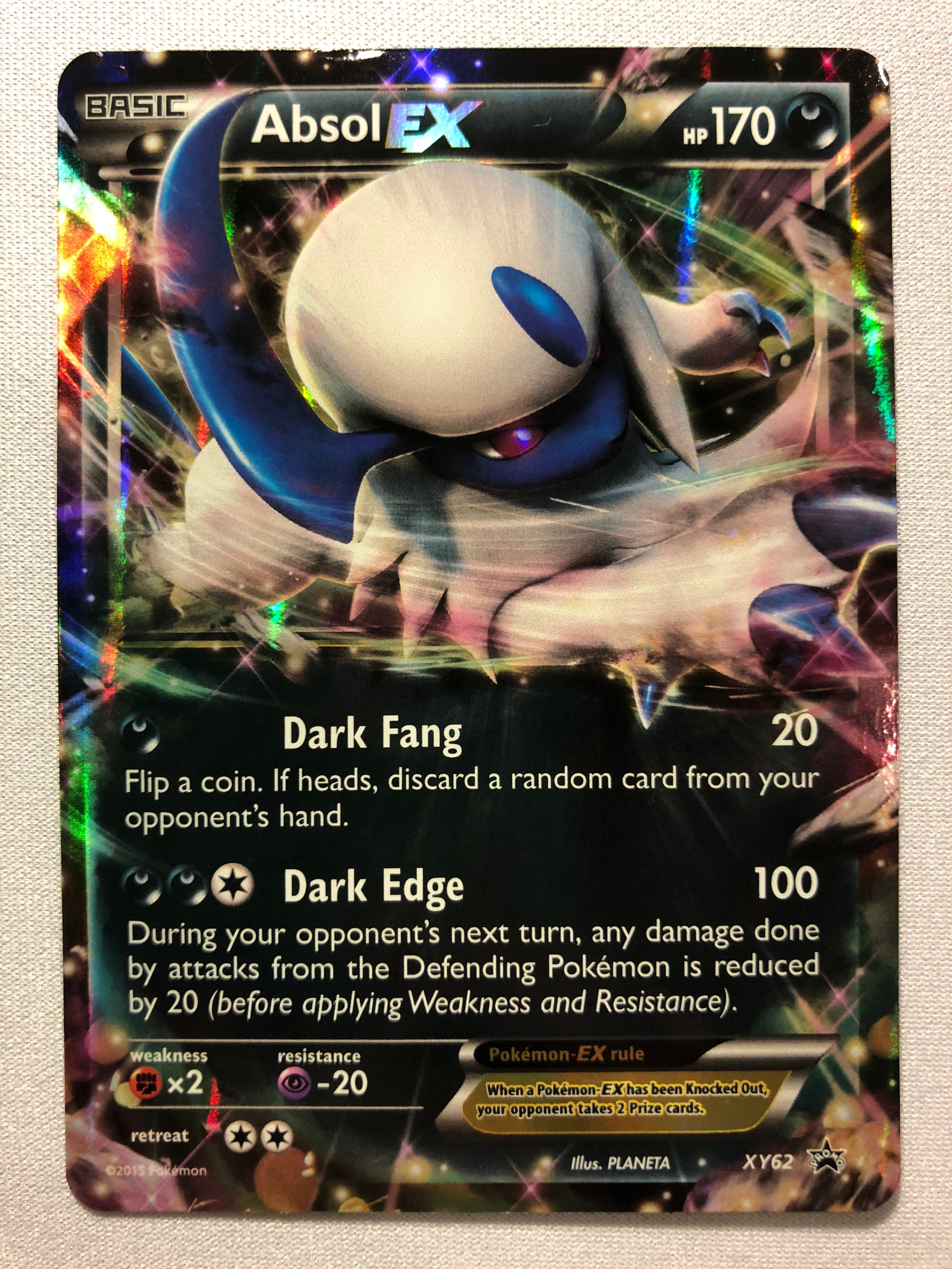 Absol EX XY62 Black Star Promo Holo Rare Pokemon Card Near Mint Absol EX XY62 Black Star Promo Holo Rare Pokemon Card Near Mint