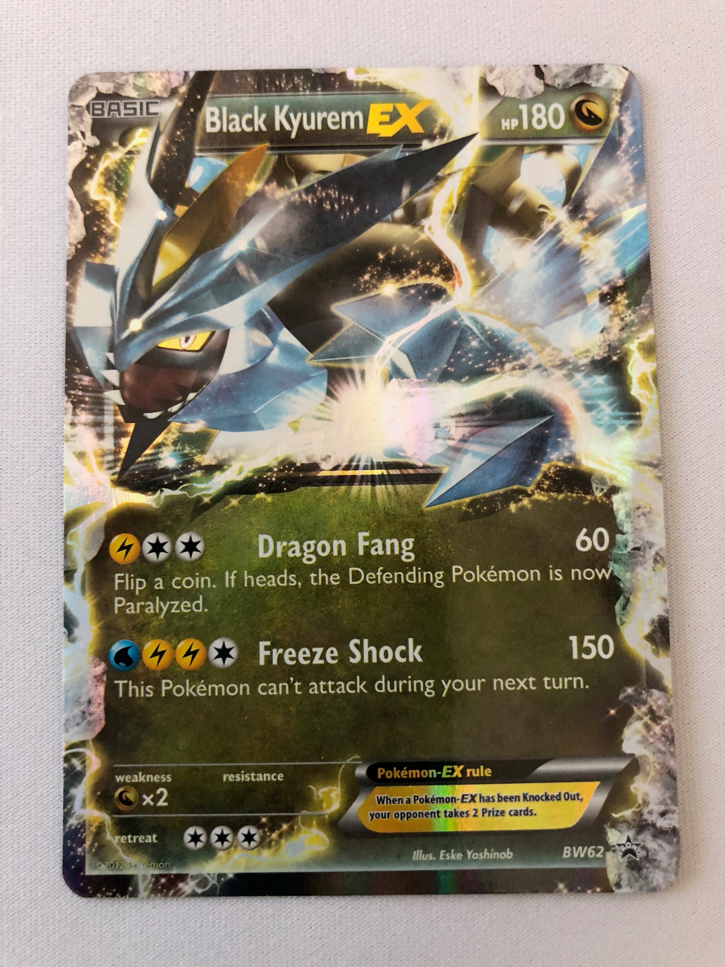 Black Kyurem EX BW62 Holo Ultra Rare Pokemon Card Near Mint Black Kyurem EX BW62 Holo Ultra Rare Pokemon Card Near Mint