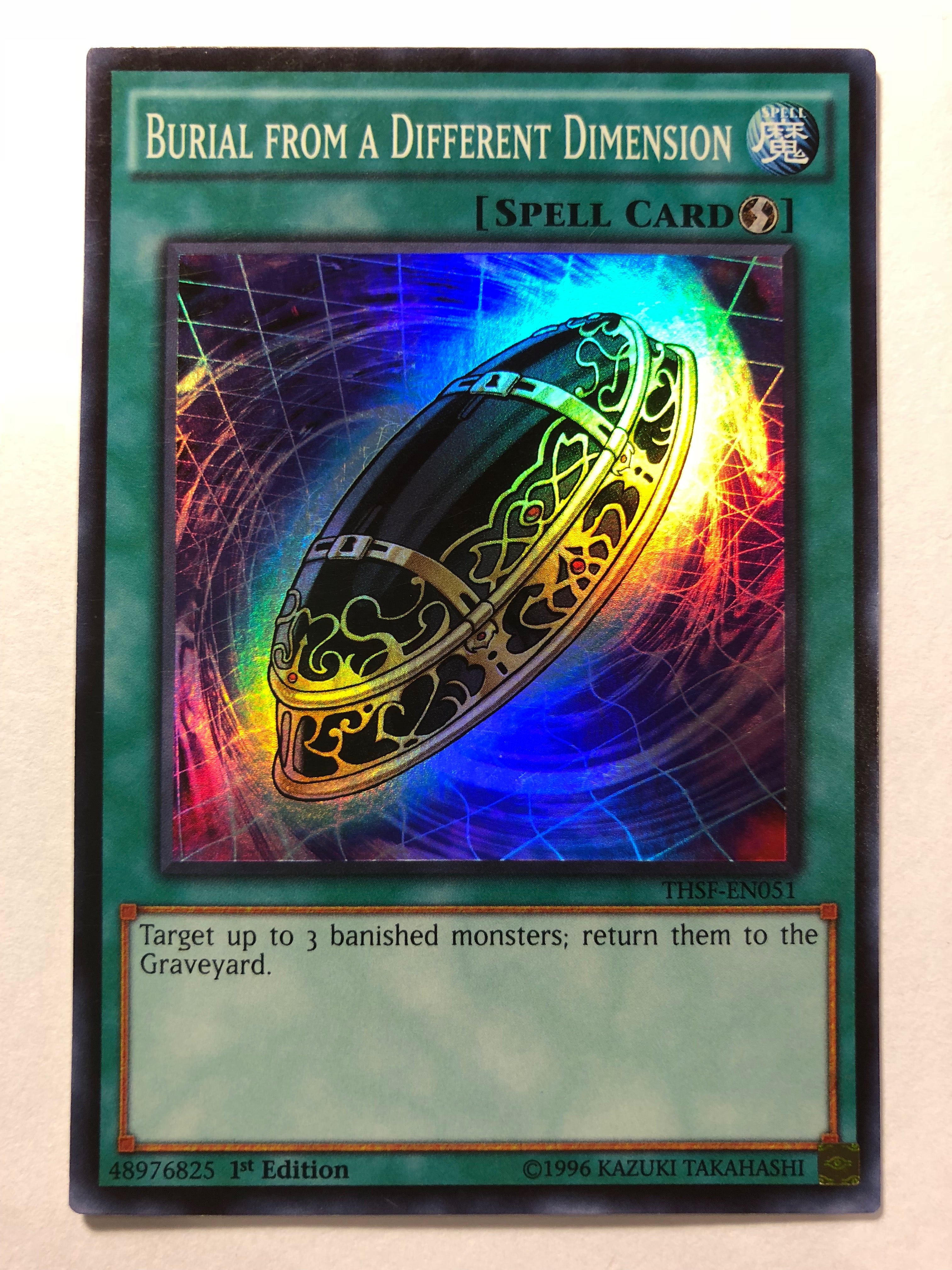 Yugioh Burial From A Different Dimension THSF-EN051 Super Rare 1st Edi Yugioh Burial From A Different Dimension THSF-EN051 Super Rare 1st Edi
