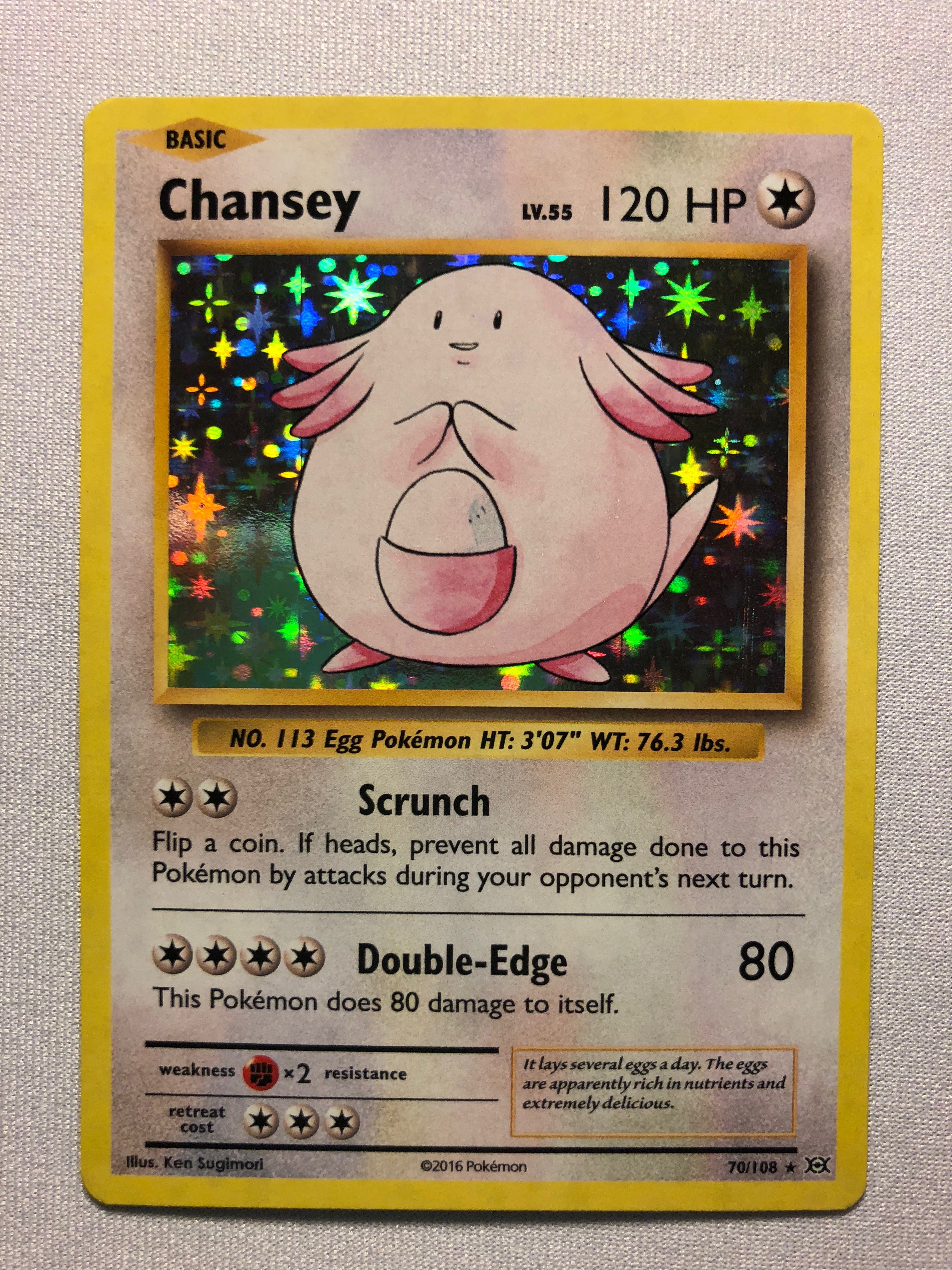 rare chansey pokemon card Chansey 70/108 XY Evolutions Holo Rare Pokemon Card Near Mint