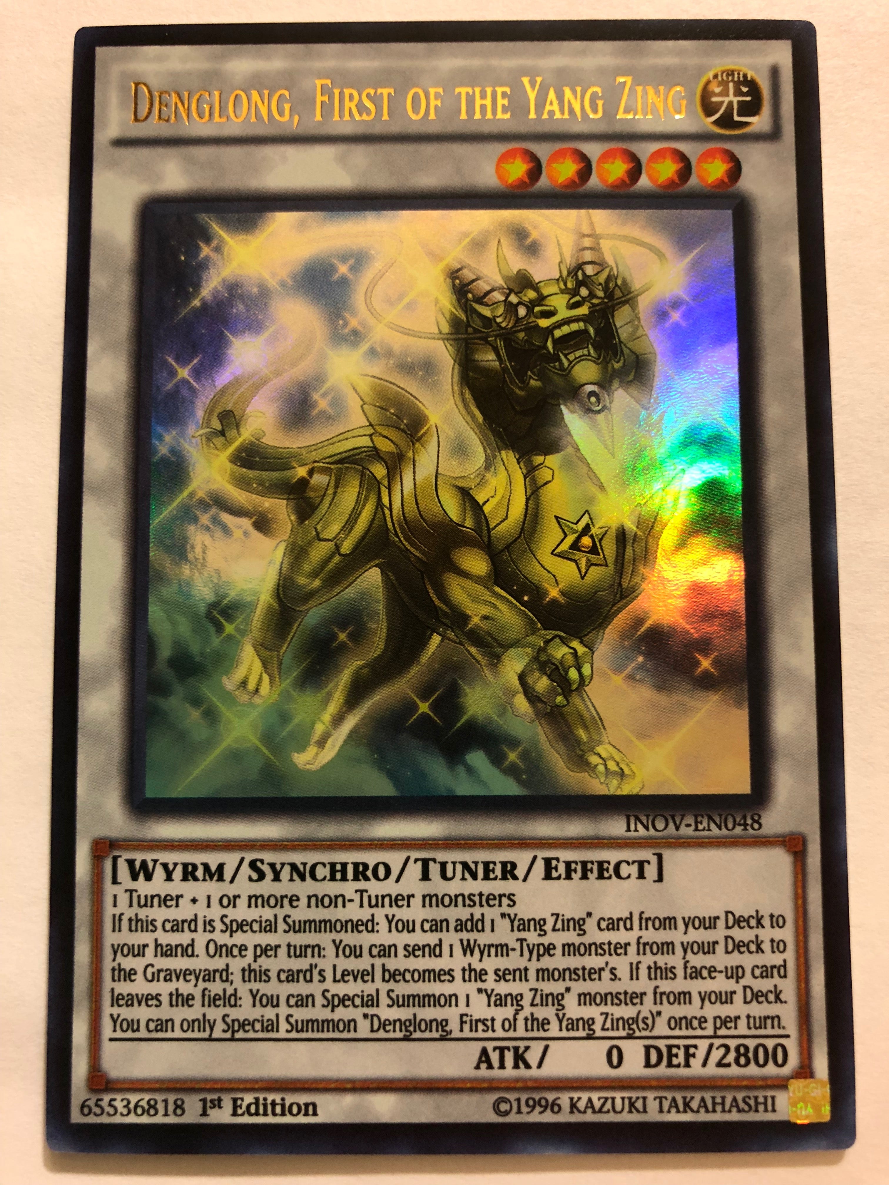 Yugioh Denglong, First of The Yang Zing INOV-EN048 Ultra Rare 1st Edit Yugioh Denglong, First of The Yang Zing INOV-EN048 Ultra Rare 1st Edit
