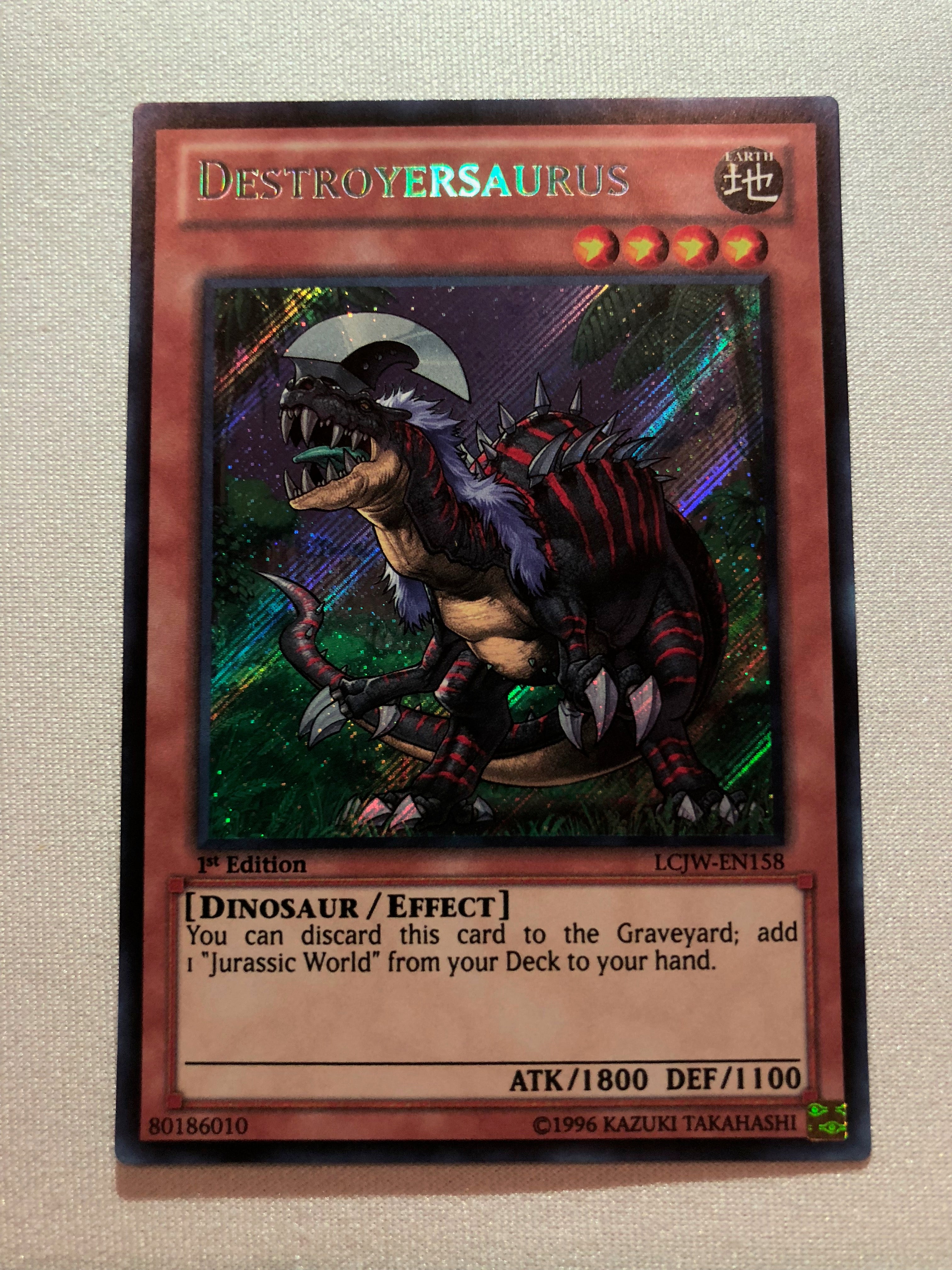 Yugioh Destroyersaurus LCJW-EN158 Secret Rare 1st Edition Near Mint