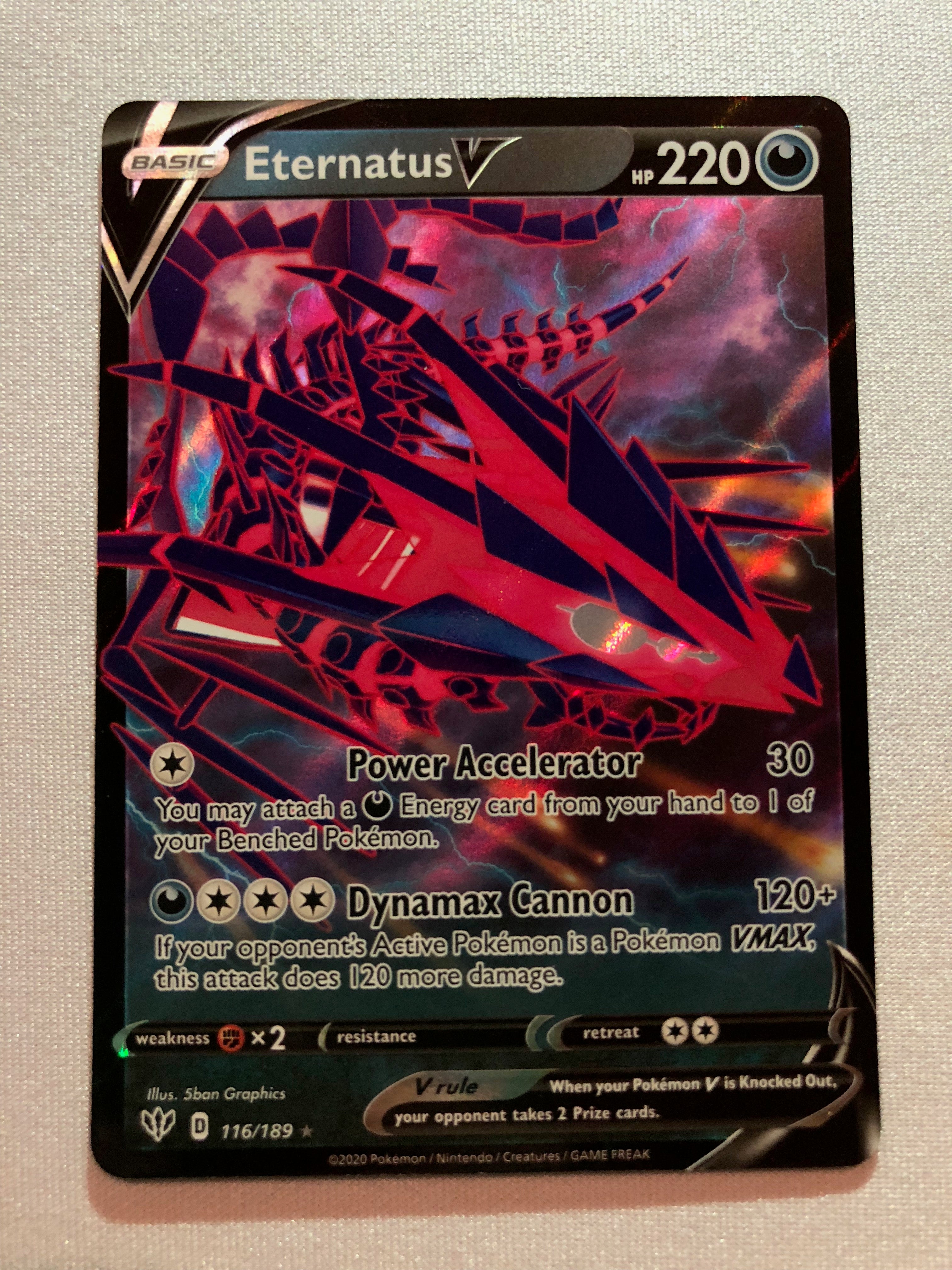 Eternatus V 116/189 Ultra Rare Darkness Ablaze Pokemon Card Near Mint Eternatus V 116/189 Ultra Rare Darkness Ablaze Pokemon Card Near Mint