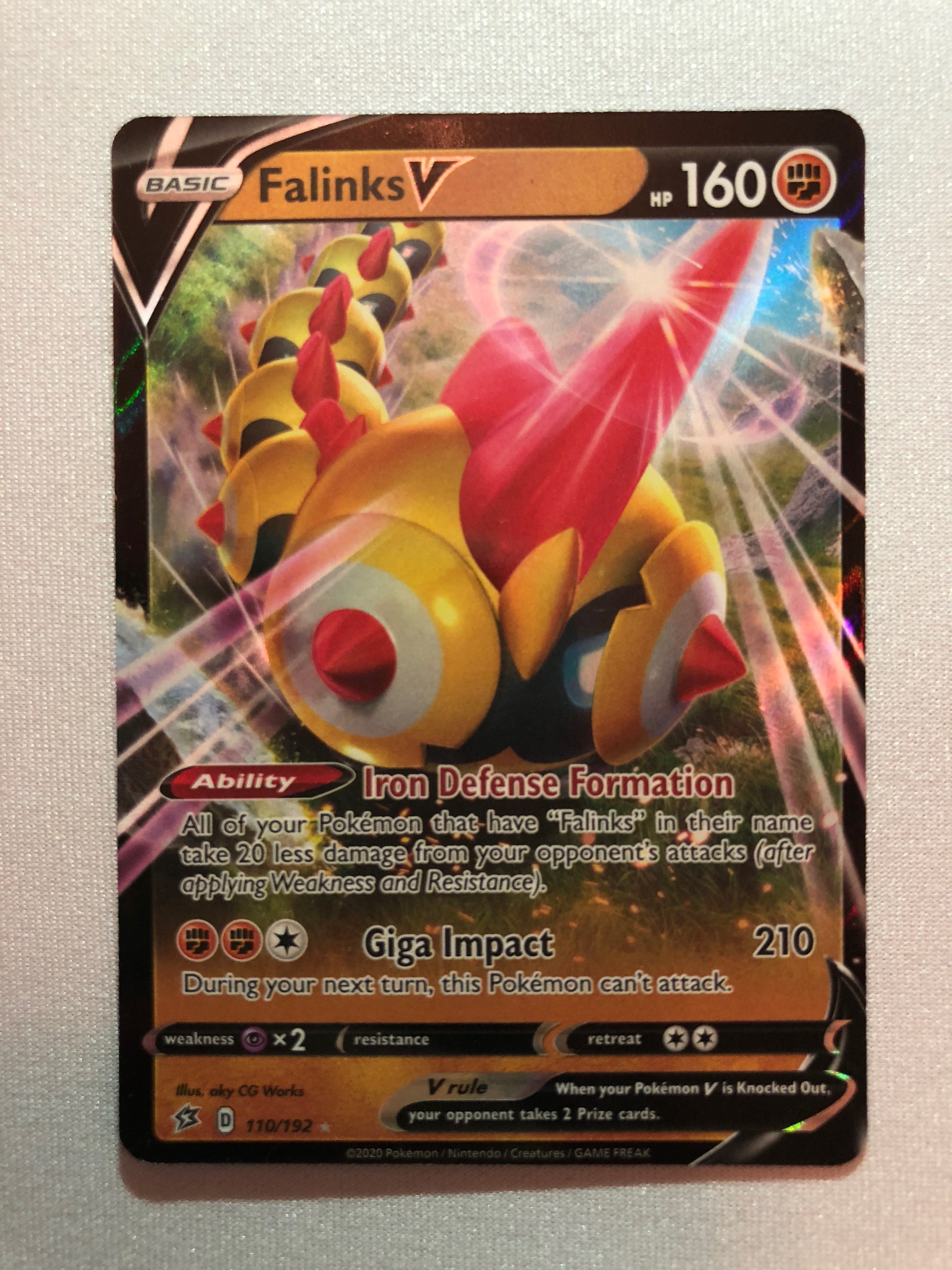 Falinks V 110/192 Rebel Clash Full Art Holo Ultra Rare Pokemon Card Ne