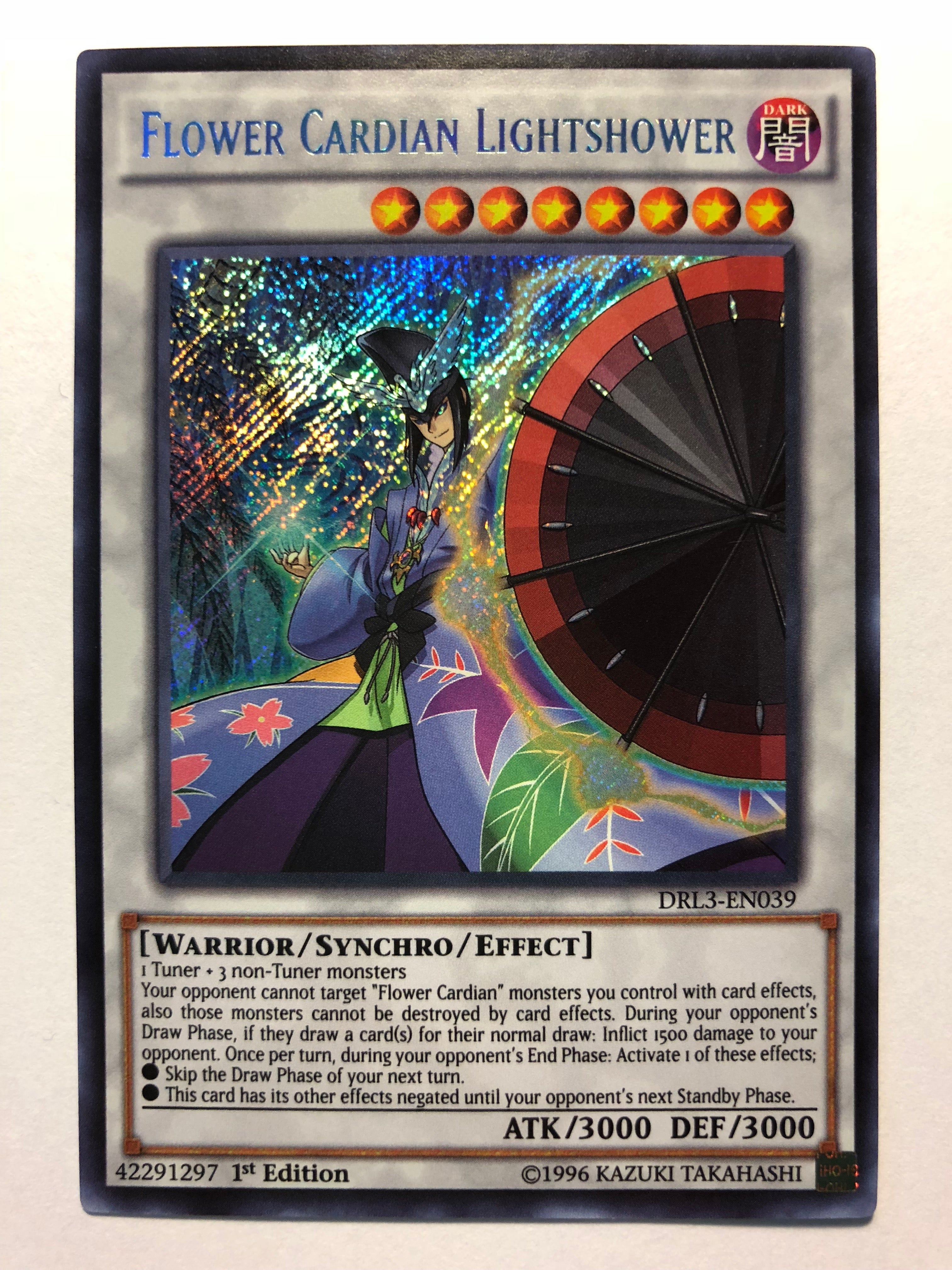 Yugioh Flower Cardian Lightshower DRL3-EN039 Secret Rare 1st Edition N