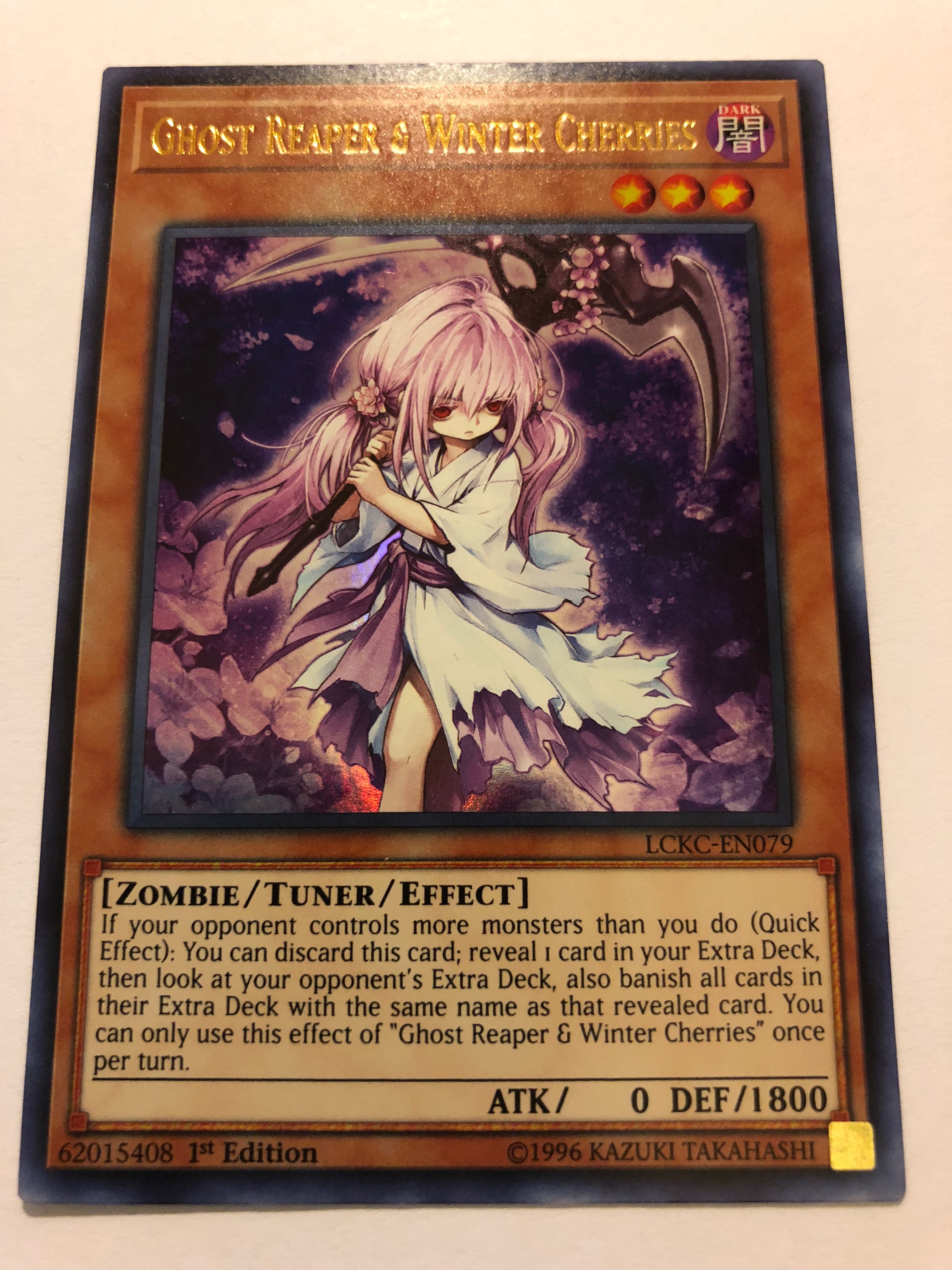 Yugioh Ghost Reaper & Winter Cherries LCKC-EN079 Ultra Rare 1st Editio