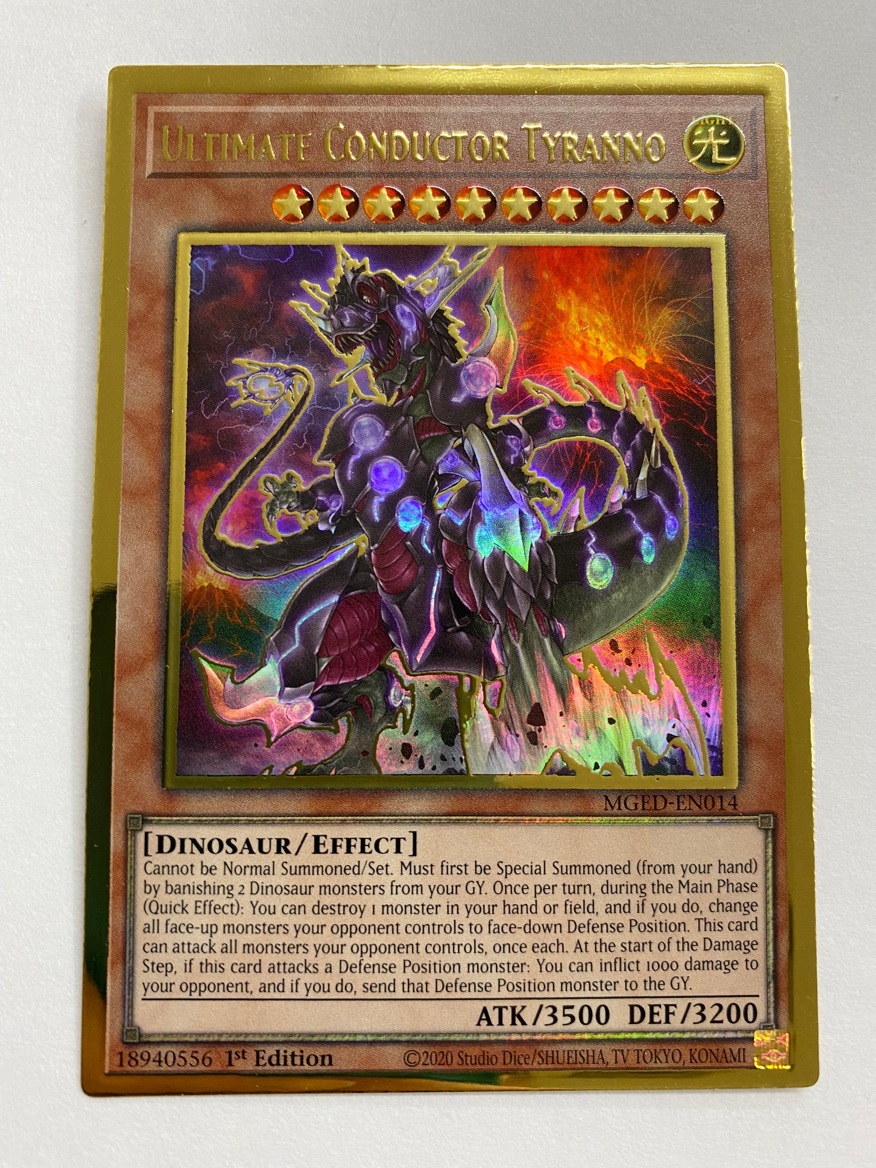 yugioh battles of legend armageddon card list Yugioh Ultimate Conductor Tyranno MGED-EN014 Premium Gold Rare 1st Edi