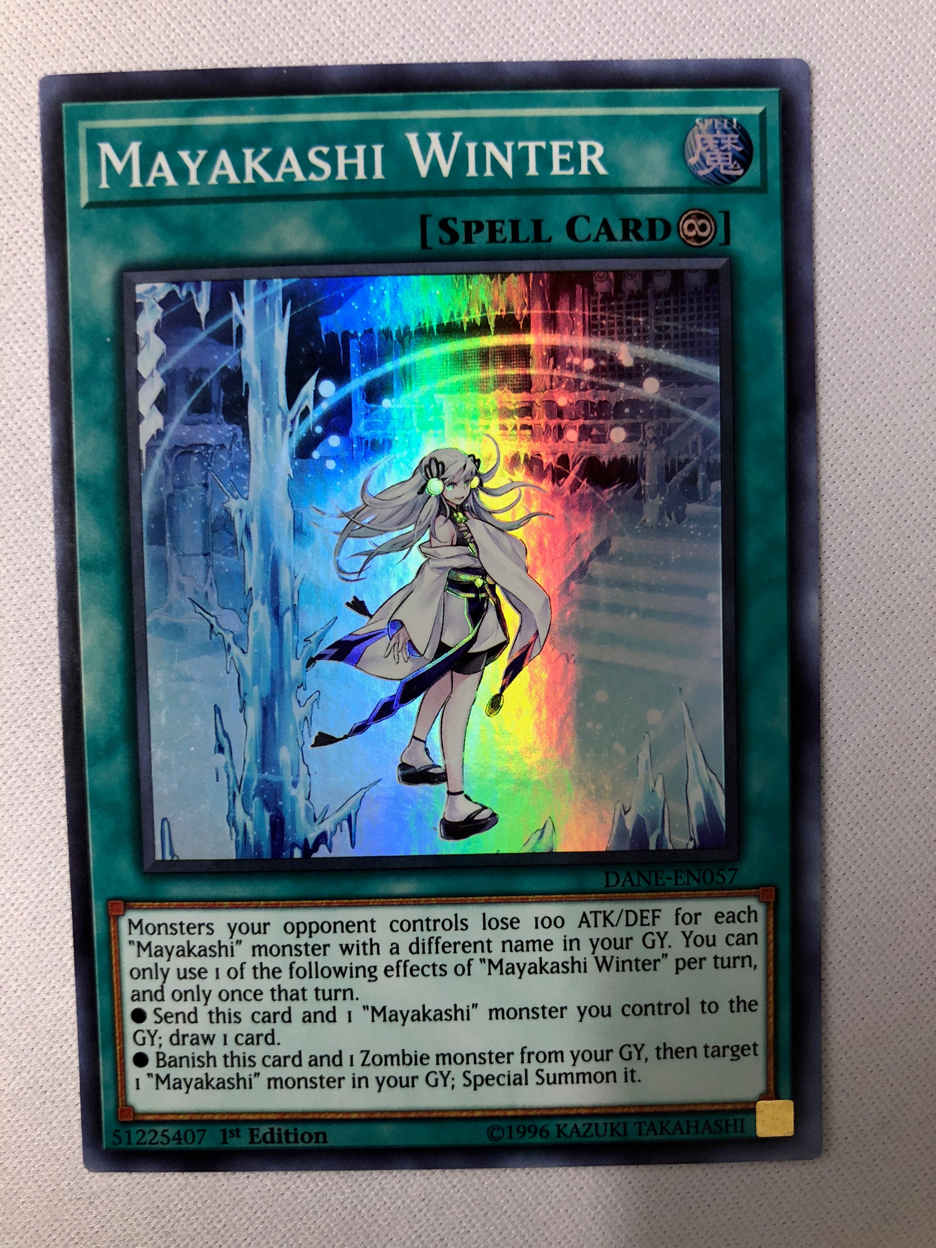 Yugioh Mayakashi Winter DANE-EN057 Super Rare 1st Edition NM Yugioh Mayakashi Winter DANE-EN057 Super Rare 1st Edition NM