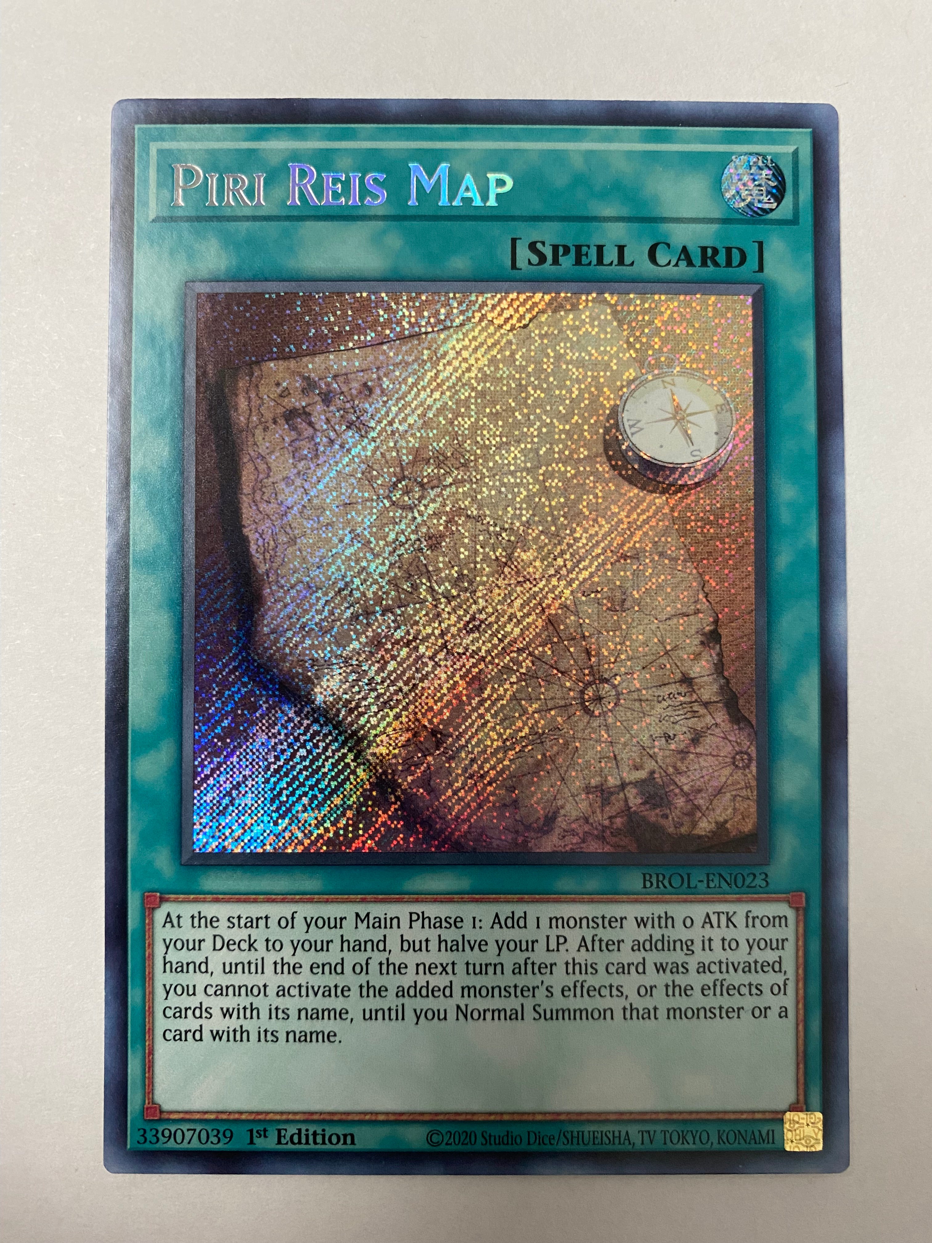 Yugioh Piri Reis Map BROL-EN023 1st Edition Secret Rare Near Mint Yugioh Piri Reis Map BROL-EN023 1st Edition Secret Rare Near Mint