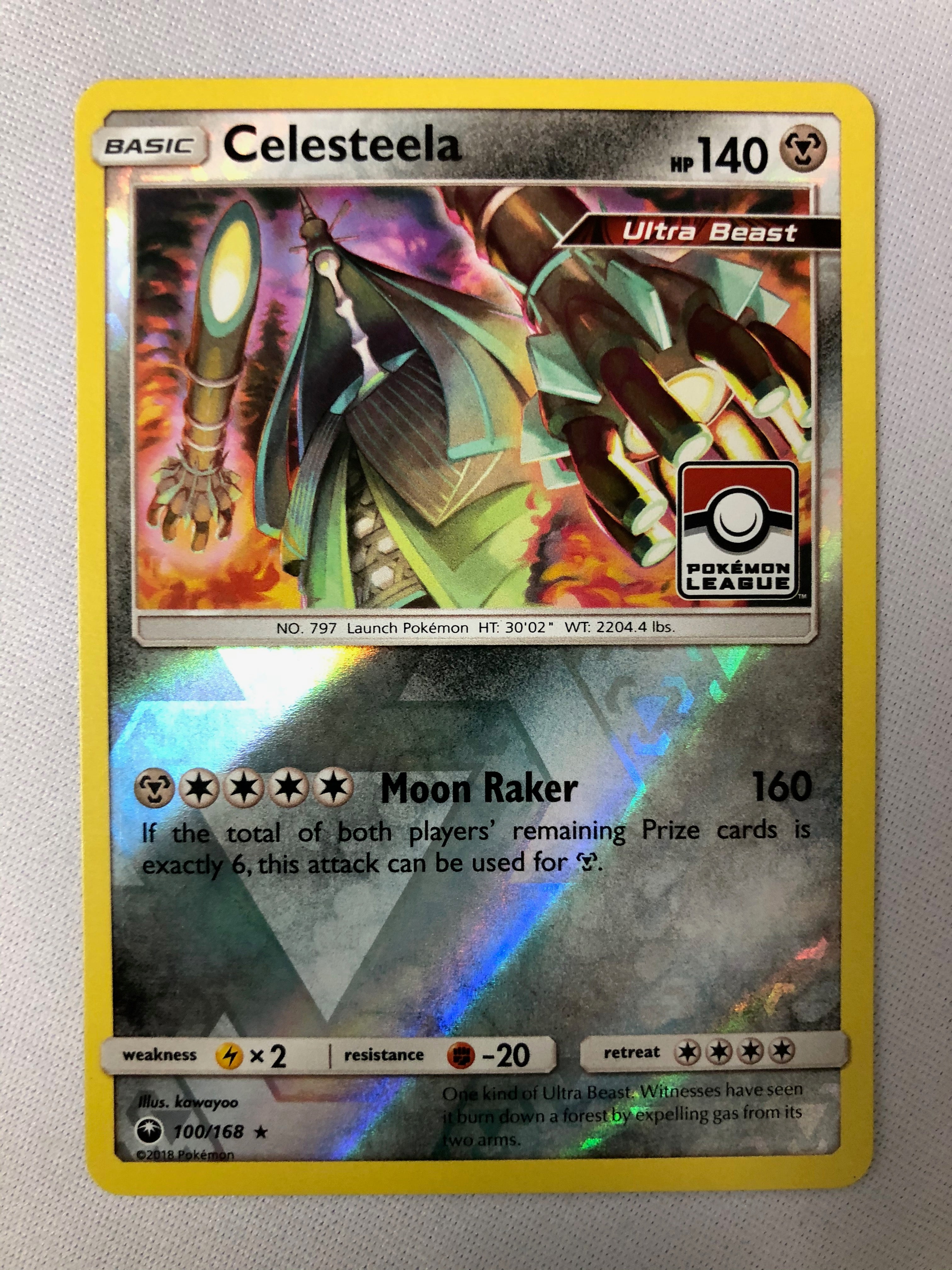 Celesteela 100/168 Pokemon League Reverse Holo Rare Pokemon Card NM