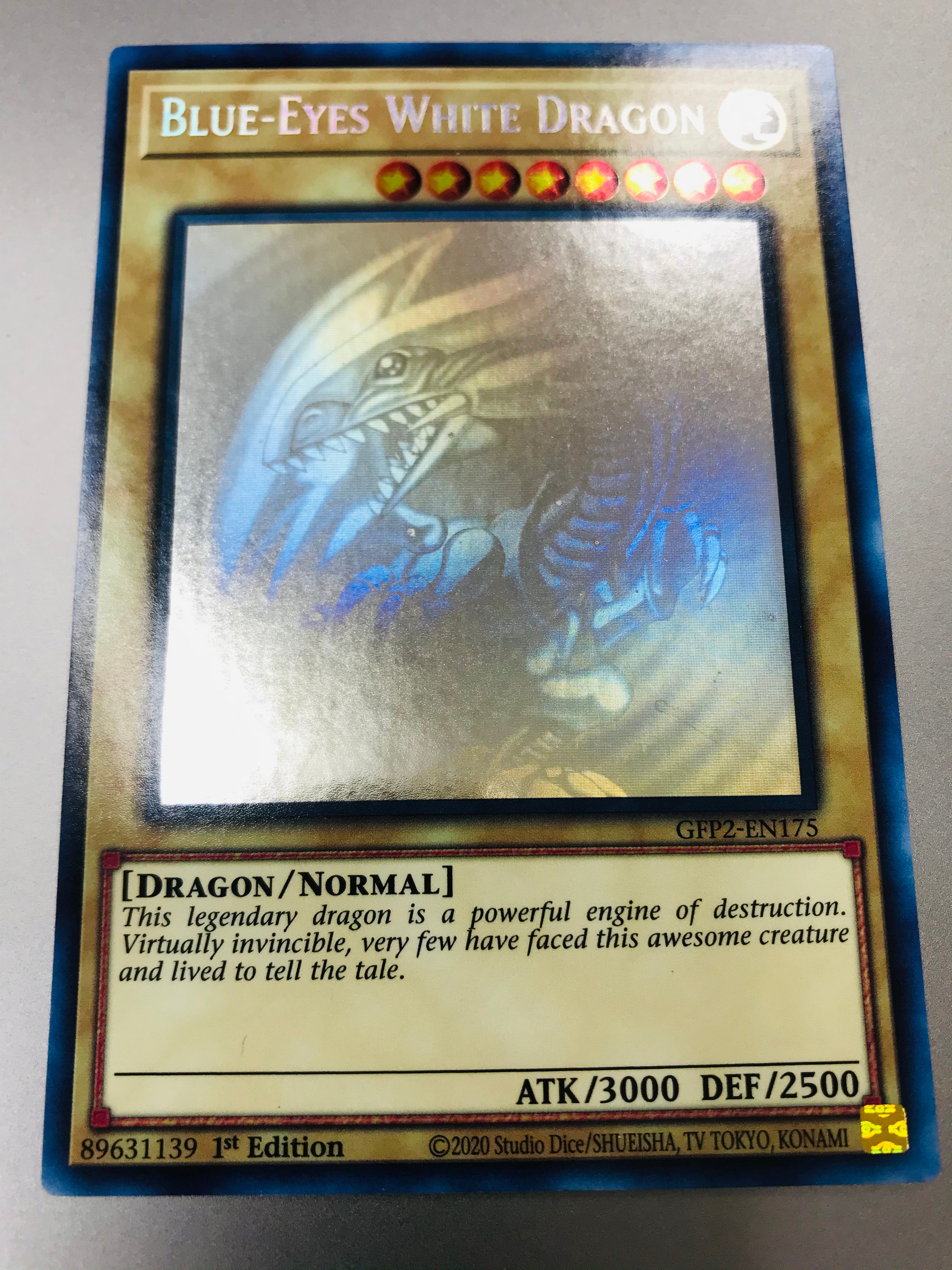 Yugioh Blue-Eyes White Dragon GFP2-EN175 Ghost Rare 1st Edition Near M Yugioh Blue-Eyes White Dragon GFP2-EN175 Ghost Rare 1st Edition Near M