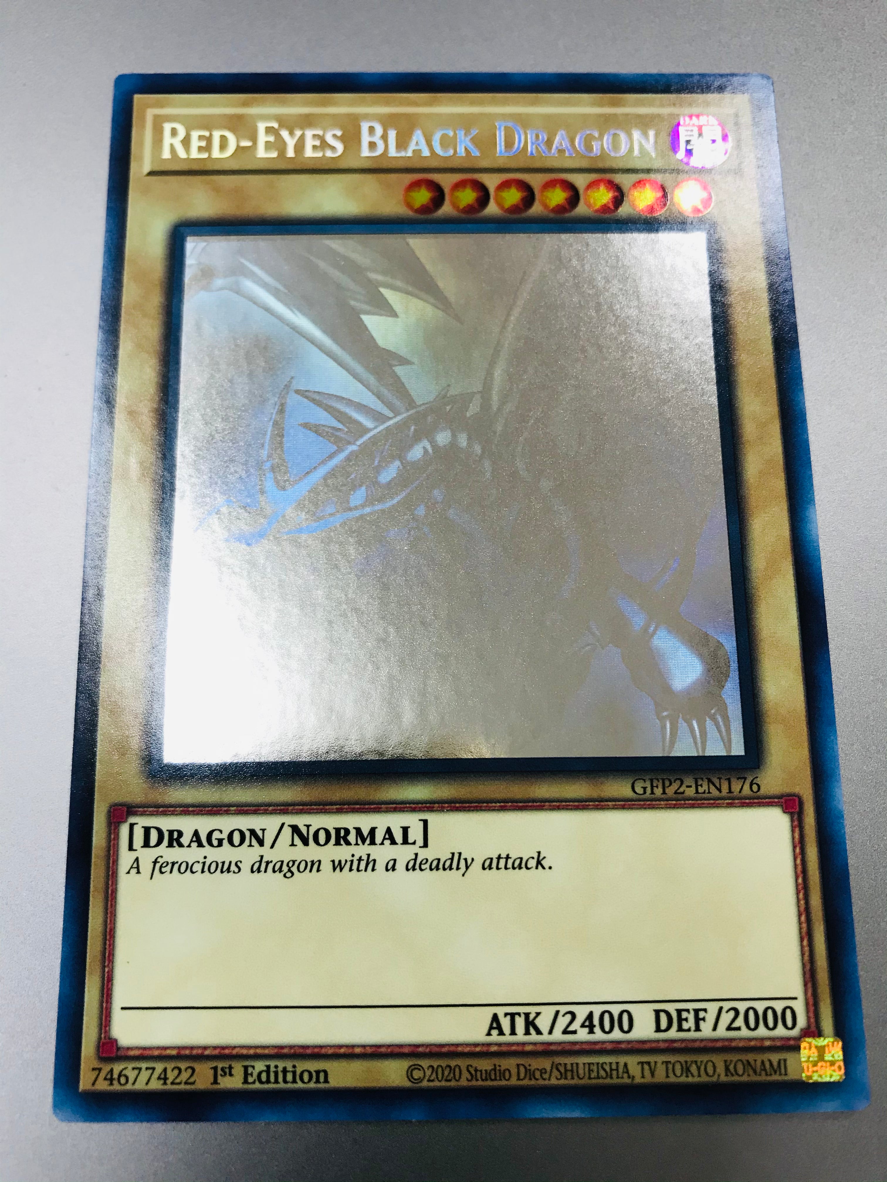 Yugioh Red-Eyes Black Dragon GFP2-EN176 Ghost Rare 1st Edition Near Mi