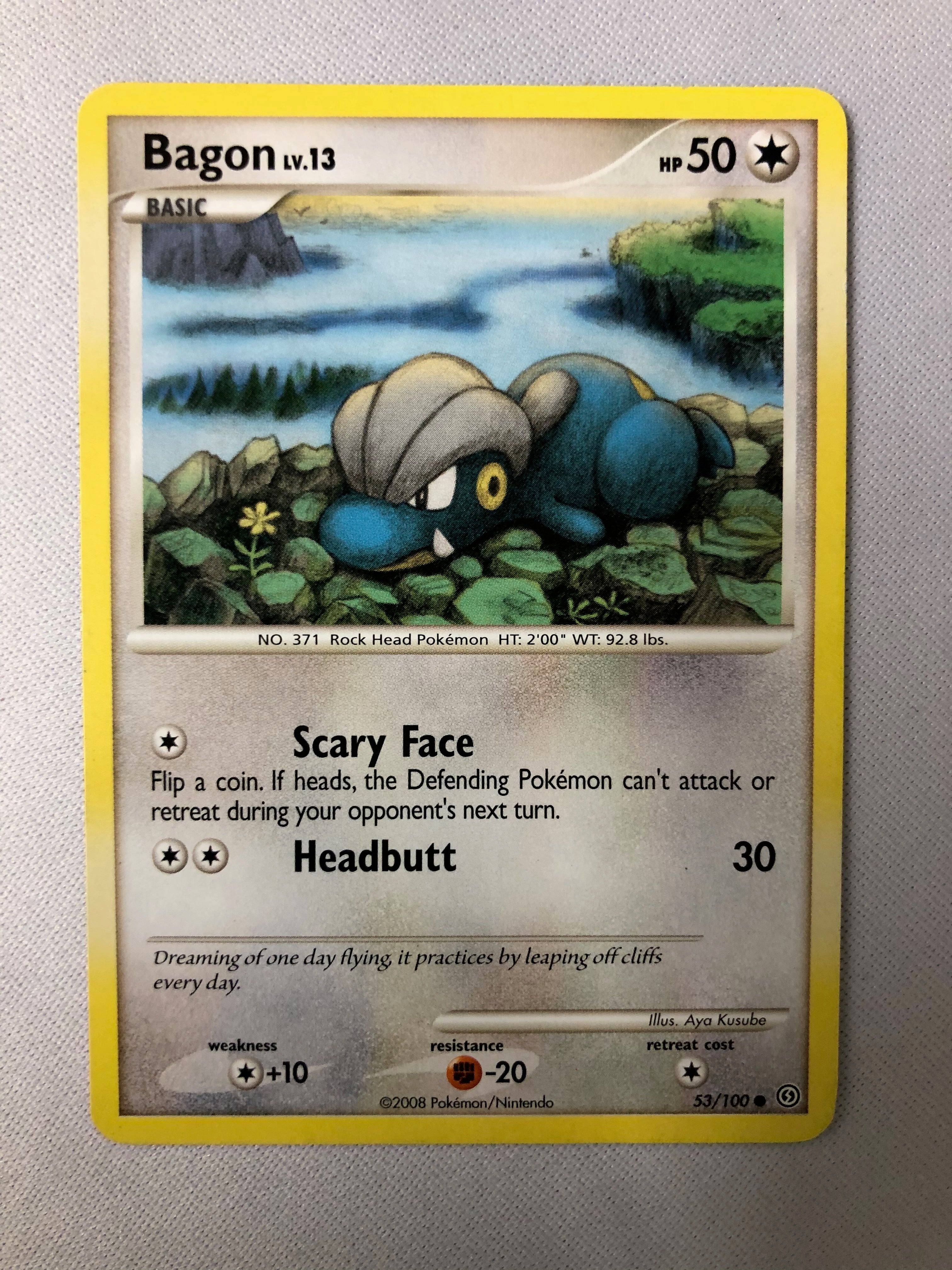 Bagon LV.13 53/100 Stormfront Common Non Holo Pokemon Card NM Bagon LV.13 53/100 Stormfront Common Non Holo Pokemon Card NM