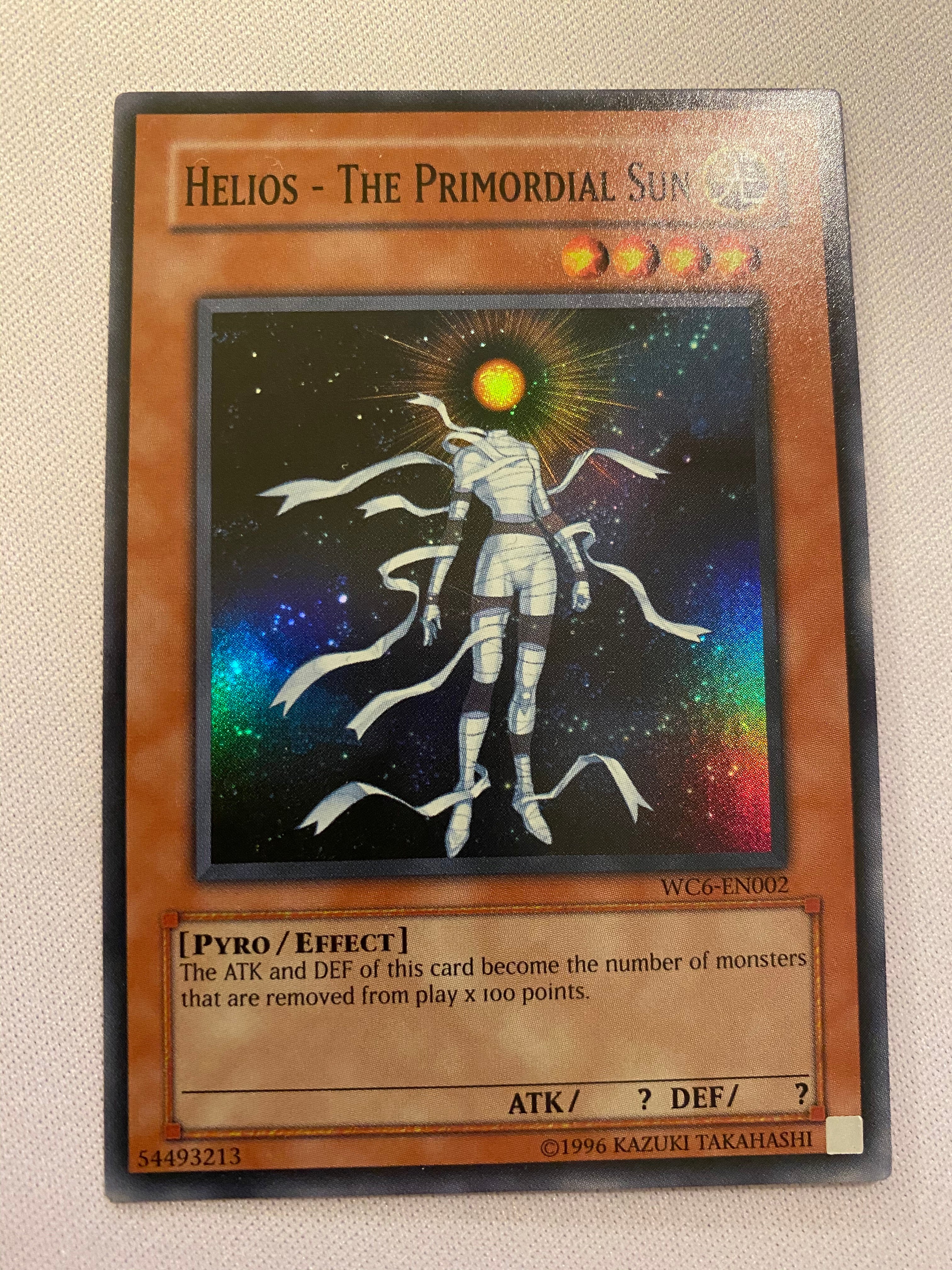 Yugioh Helios - The Primordial Sun WC6-EN002 Super Rare Near Mint Yugioh Helios - The Primordial Sun WC6-EN002 Super Rare Near Mint
