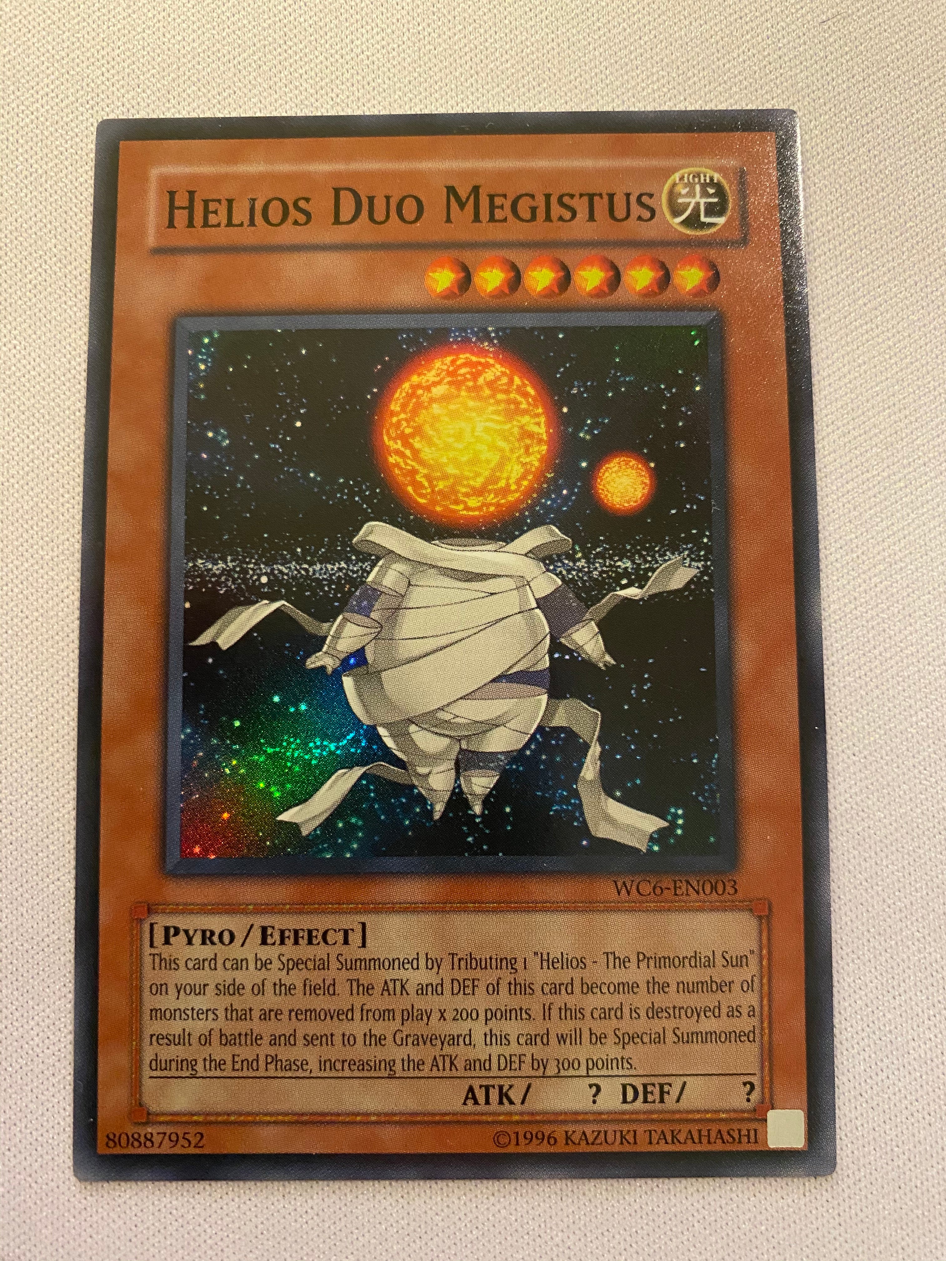 Yugioh Helios Duo Megistus WC6-EN003 Unlimited Super Rare Near Mint
