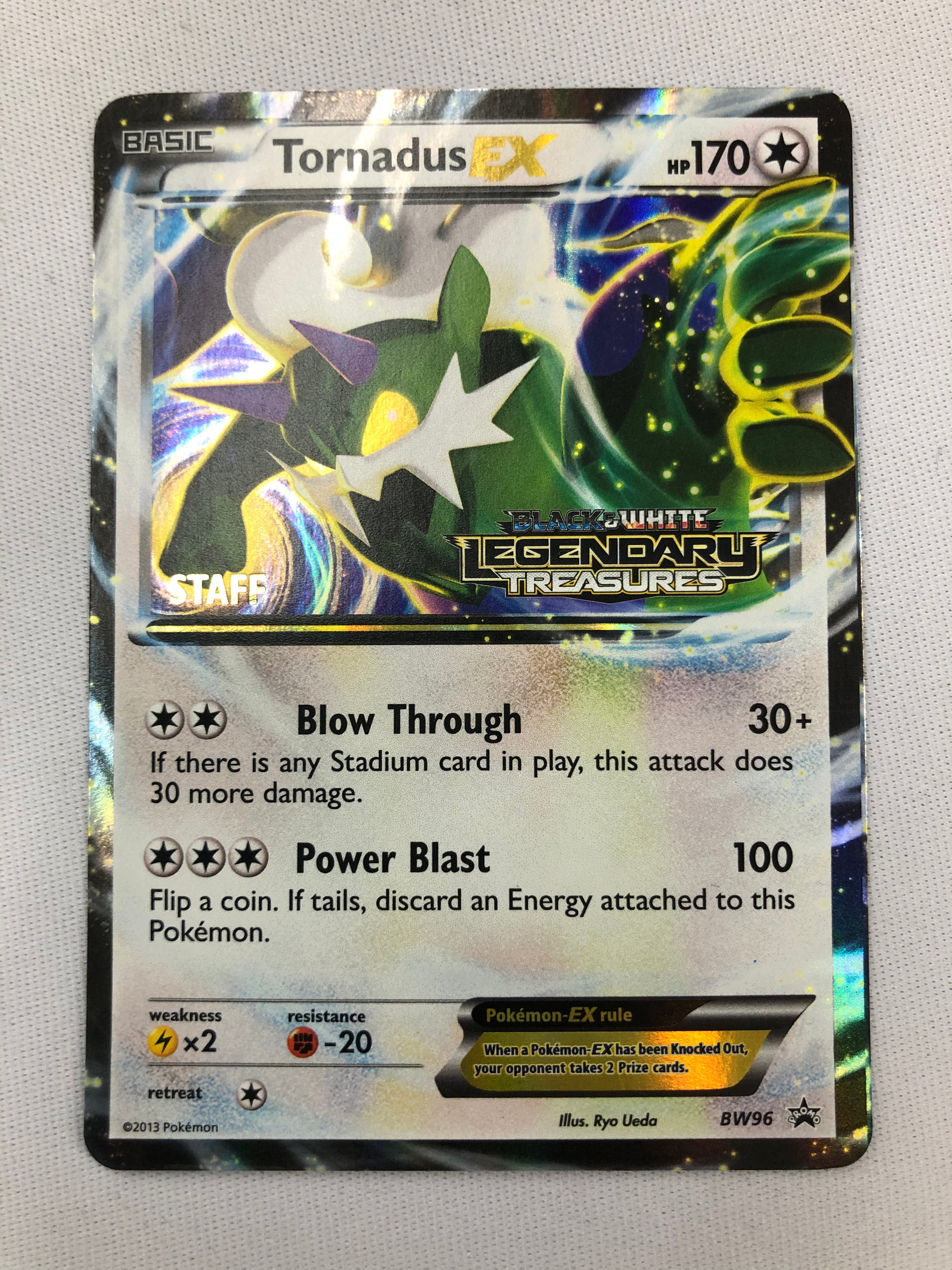 pokemon tornadus card Tornadus EX BW96 Legendary Treasures Black White Stamped Pokemon Card