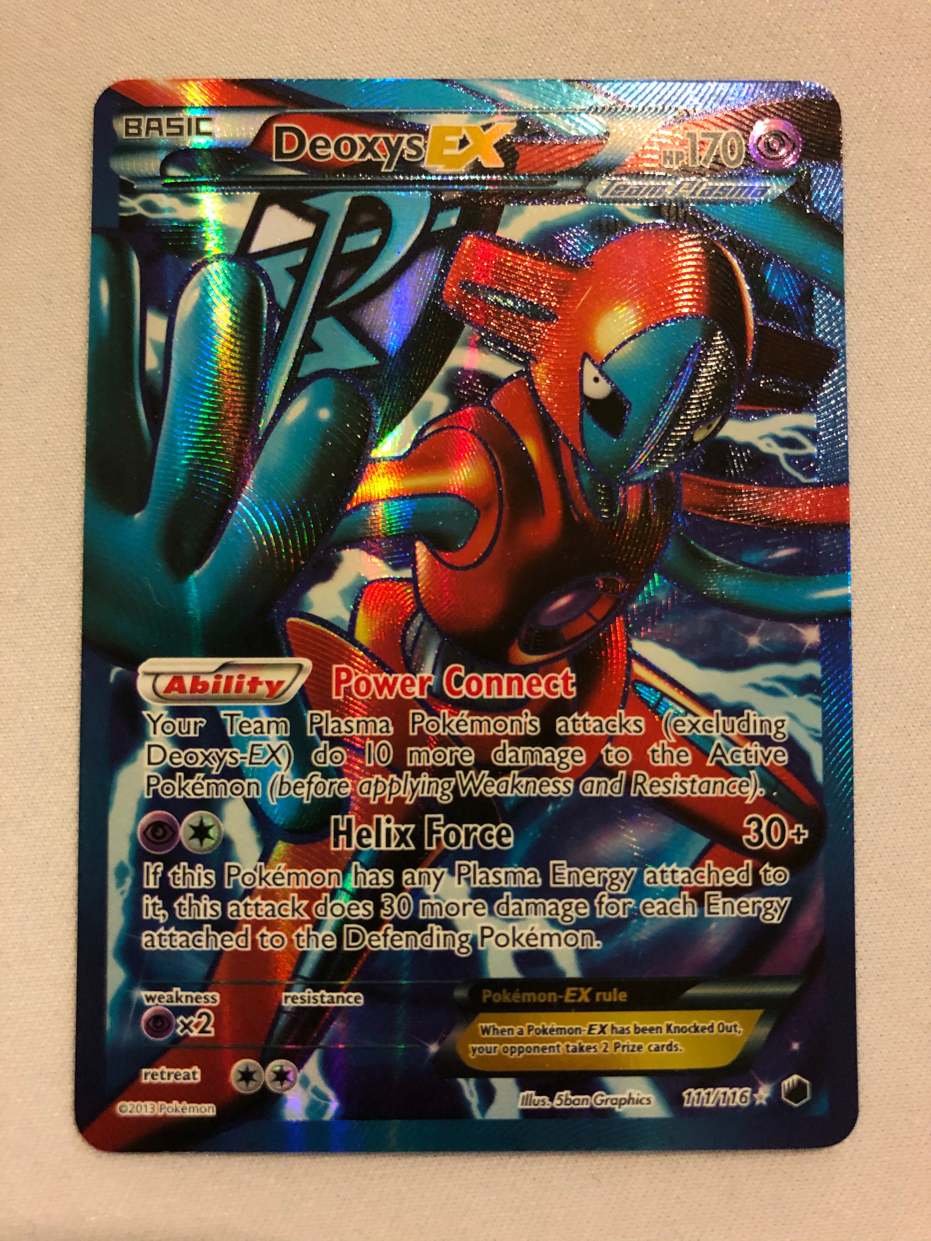 Deoxys Ex 111/116 Plasma Freeze Holo Ultra Rare Pokemon Card Near Mint Deoxys Ex 111/116 Plasma Freeze Holo Ultra Rare Pokemon Card Near Mint
