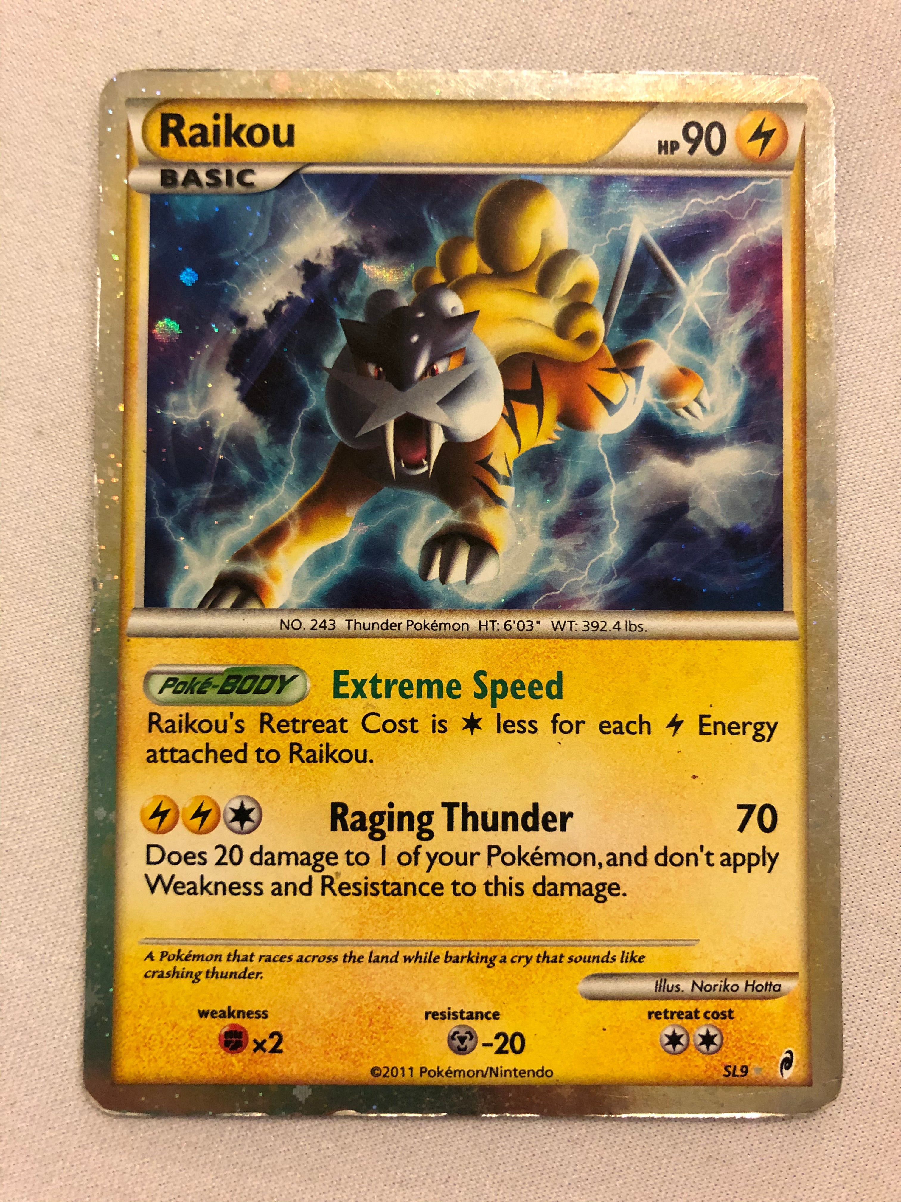 Raikou SL9 Holo Ultra Rare Call of Legends Pokemon Card Near Mint/Exce Raikou SL9 Holo Ultra Rare Call of Legends Pokemon Card Near Mint/Exce