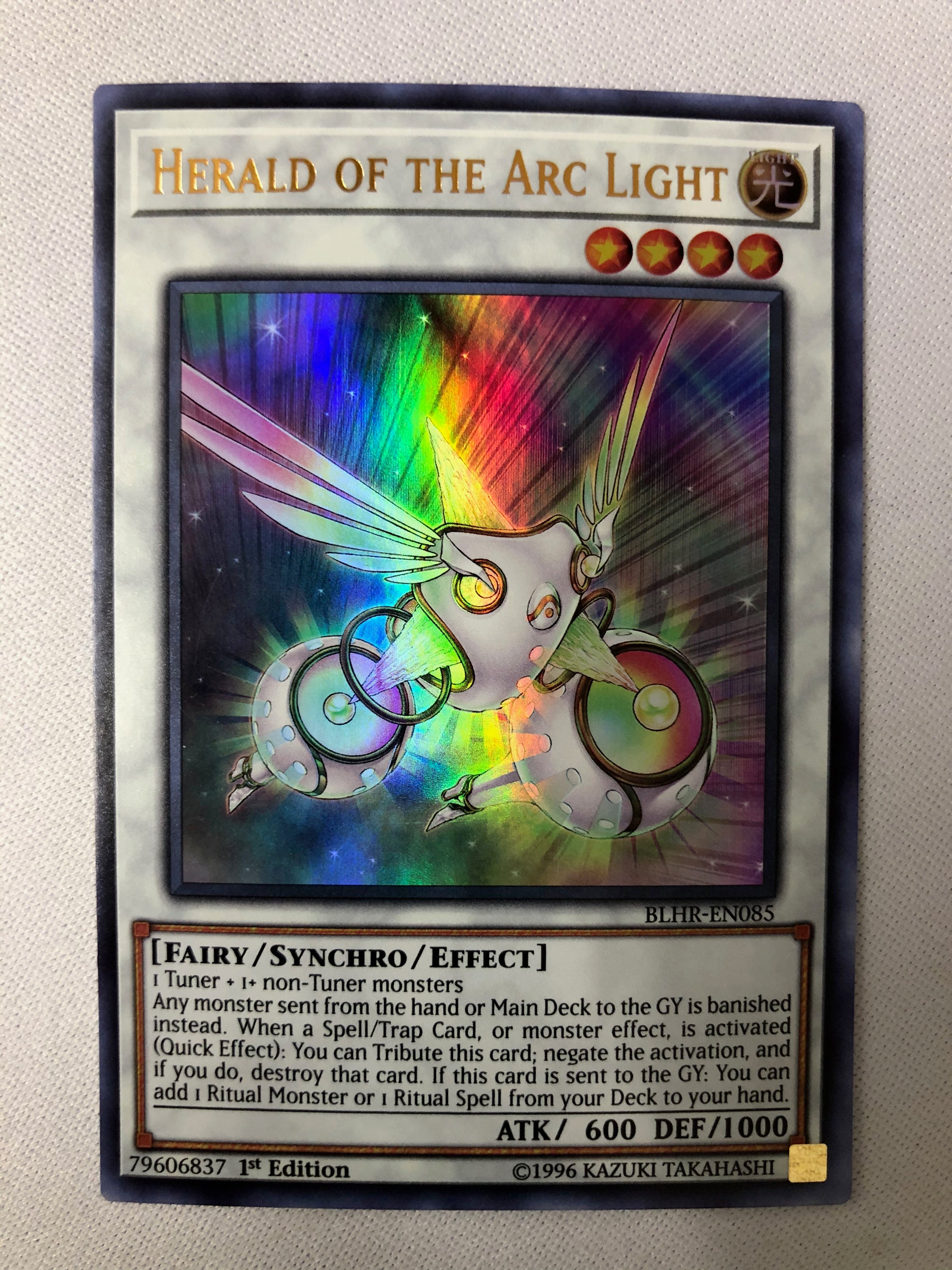 Yugioh Herald of the Arc Light BLHR-EN085 Ultra Rare 1st Edition NM Yugioh Herald of the Arc Light BLHR-EN085 Ultra Rare 1st Edition NM