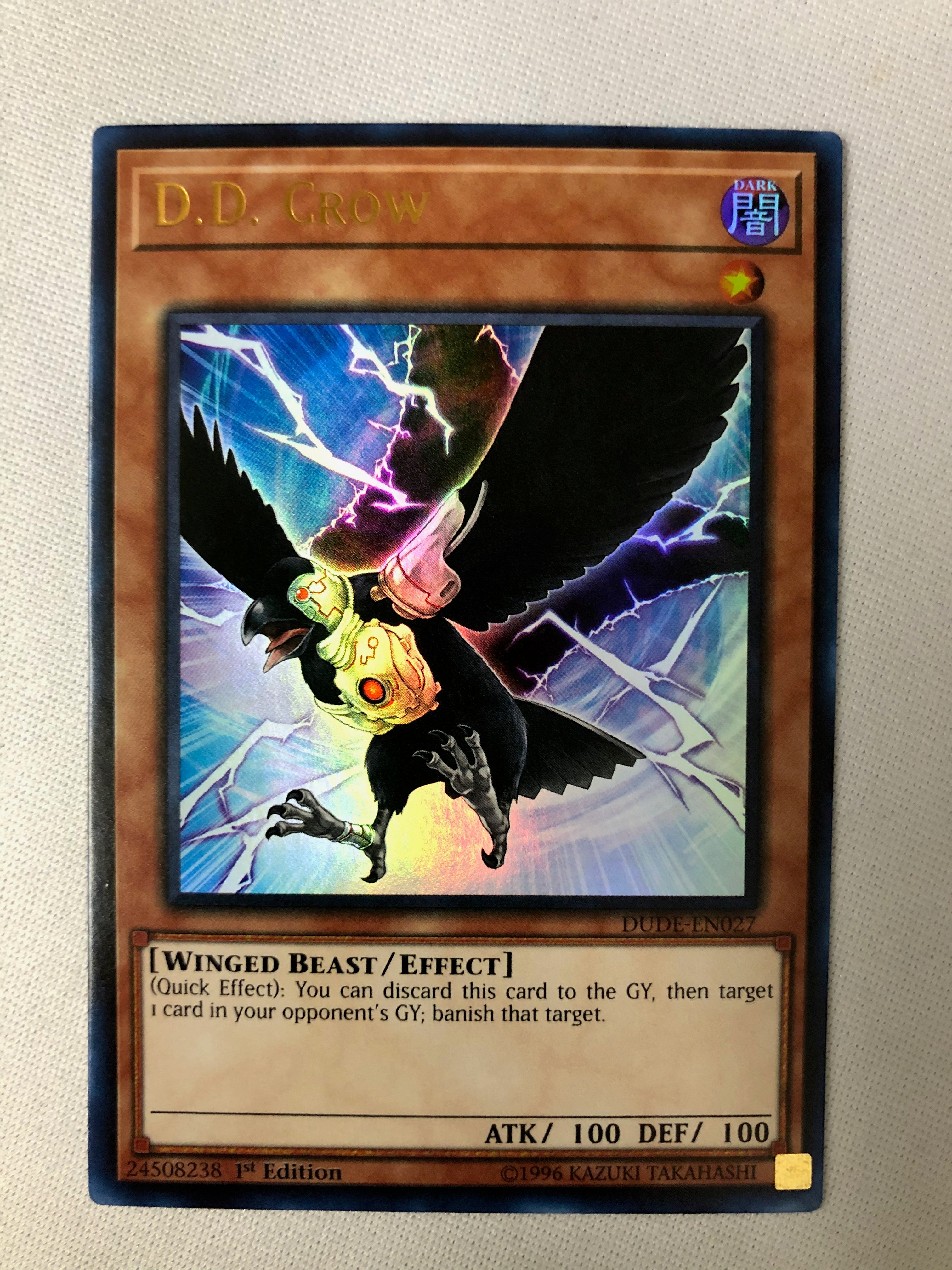 Yugioh D.D. Crow DUDE-EN027 Ultra Rare 1st Edition NM Yugioh D.D. Crow DUDE-EN027 Ultra Rare 1st Edition NM