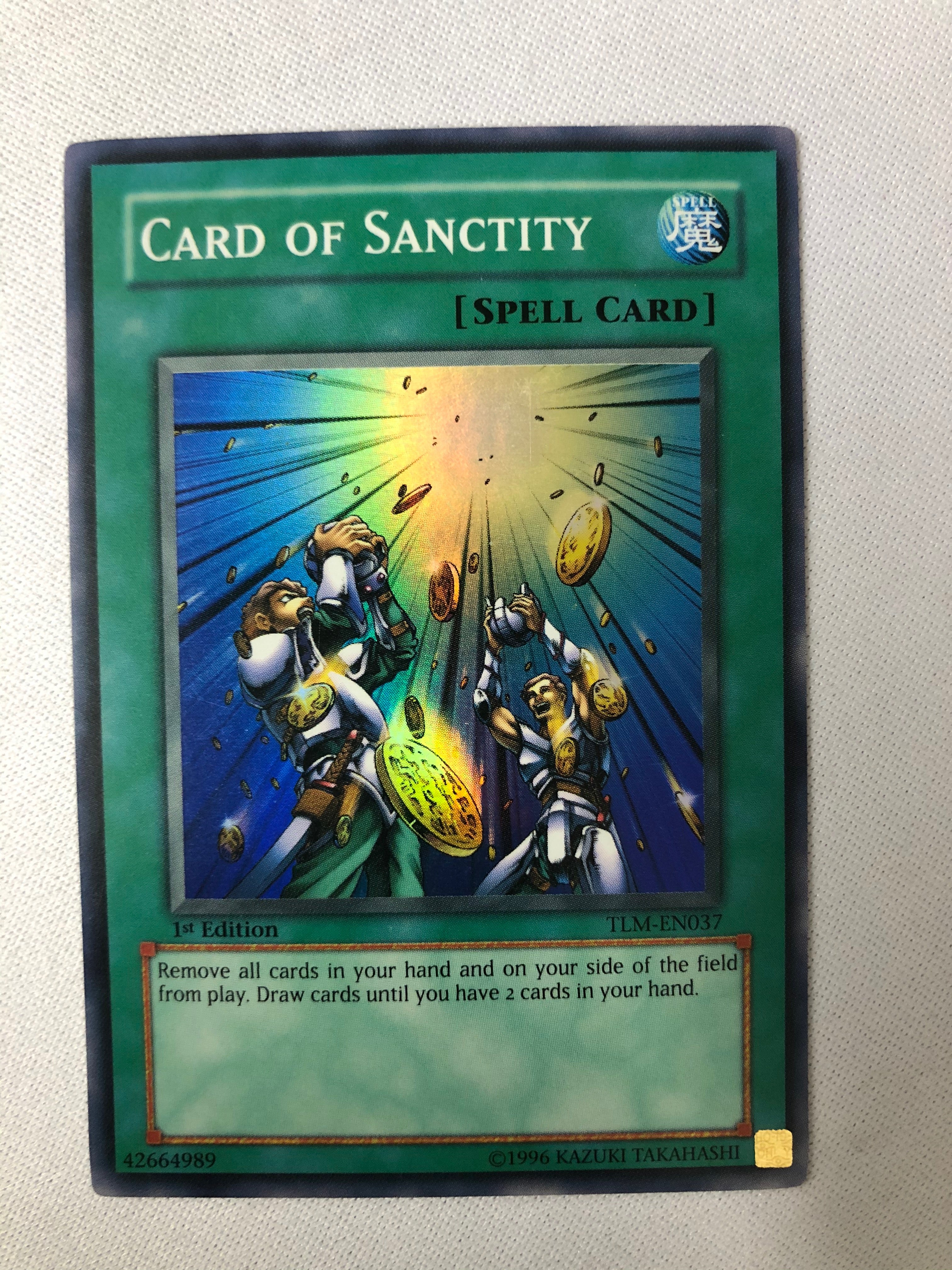 Yugioh Card of Sanctity TLM-EN037 Super Rare 1st Edition NM Yugioh Card of Sanctity TLM-EN037 Super Rare 1st Edition NM