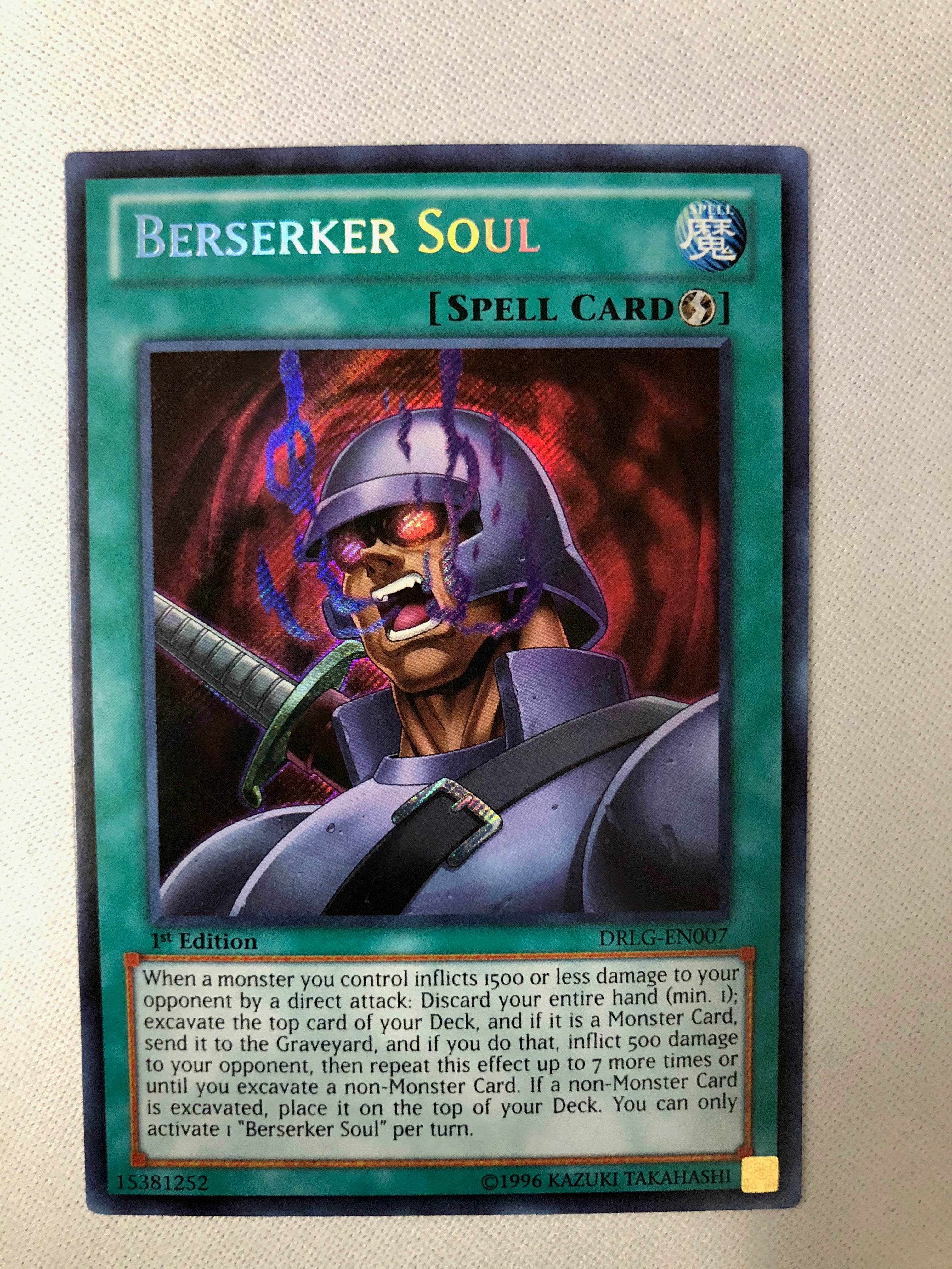 yugioh berserker soul deck Yugioh Berserker Soul DRLG-EN007 Secret Rare 1st Edition NM
