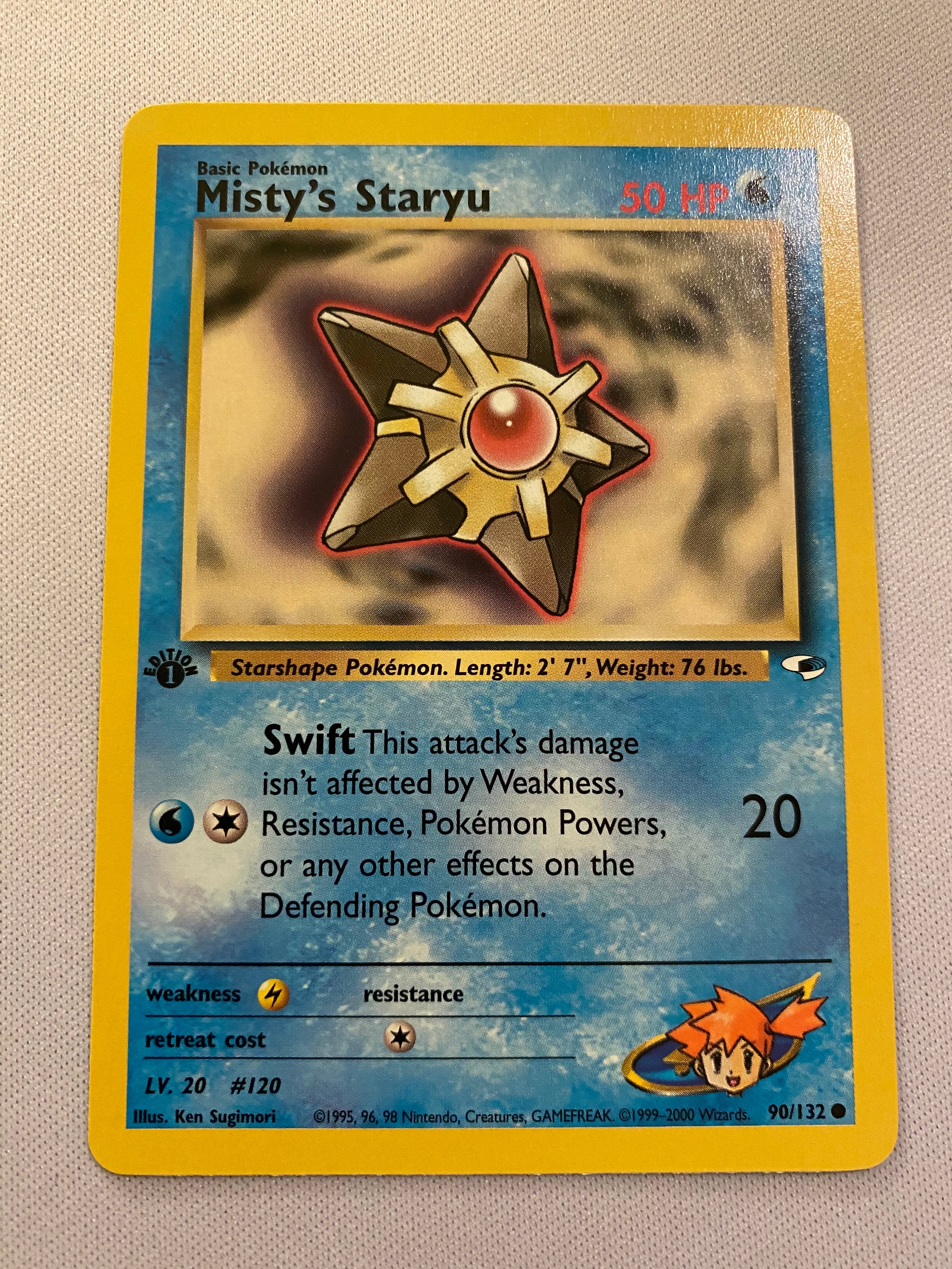 Misty''s Staryu 90/132 Common 1st Edition Common Pokemon Card Near Min Misty''s Staryu 90/132 Common 1st Edition Common Pokemon Card Near Min