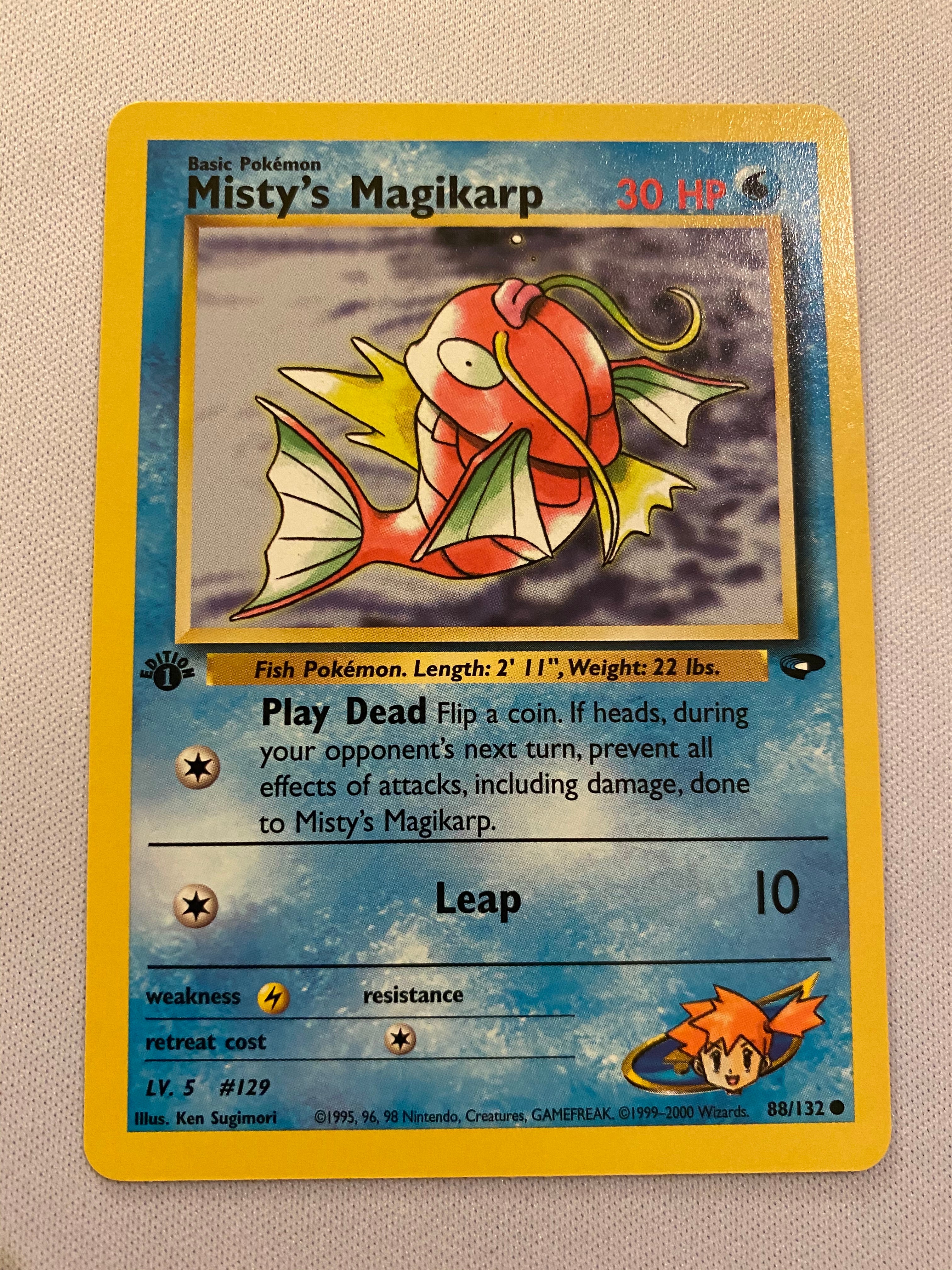 Misty's Magikarp 88/132 1st Edition Common Pokemon Card Near Mint