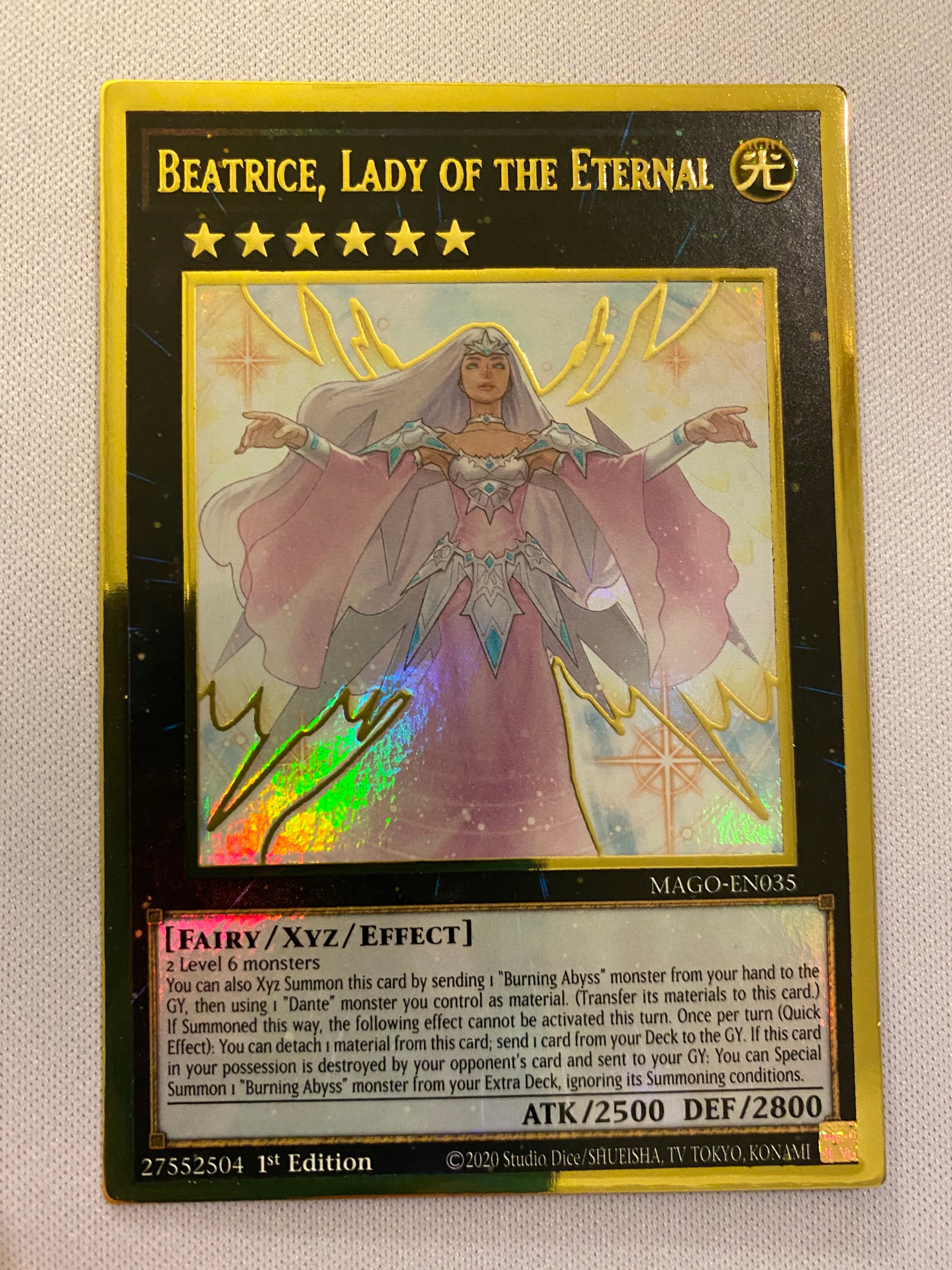 Yugioh Beatrice, Lady of the Eternal MAGO-EN035 1st Edition Gold Rare
