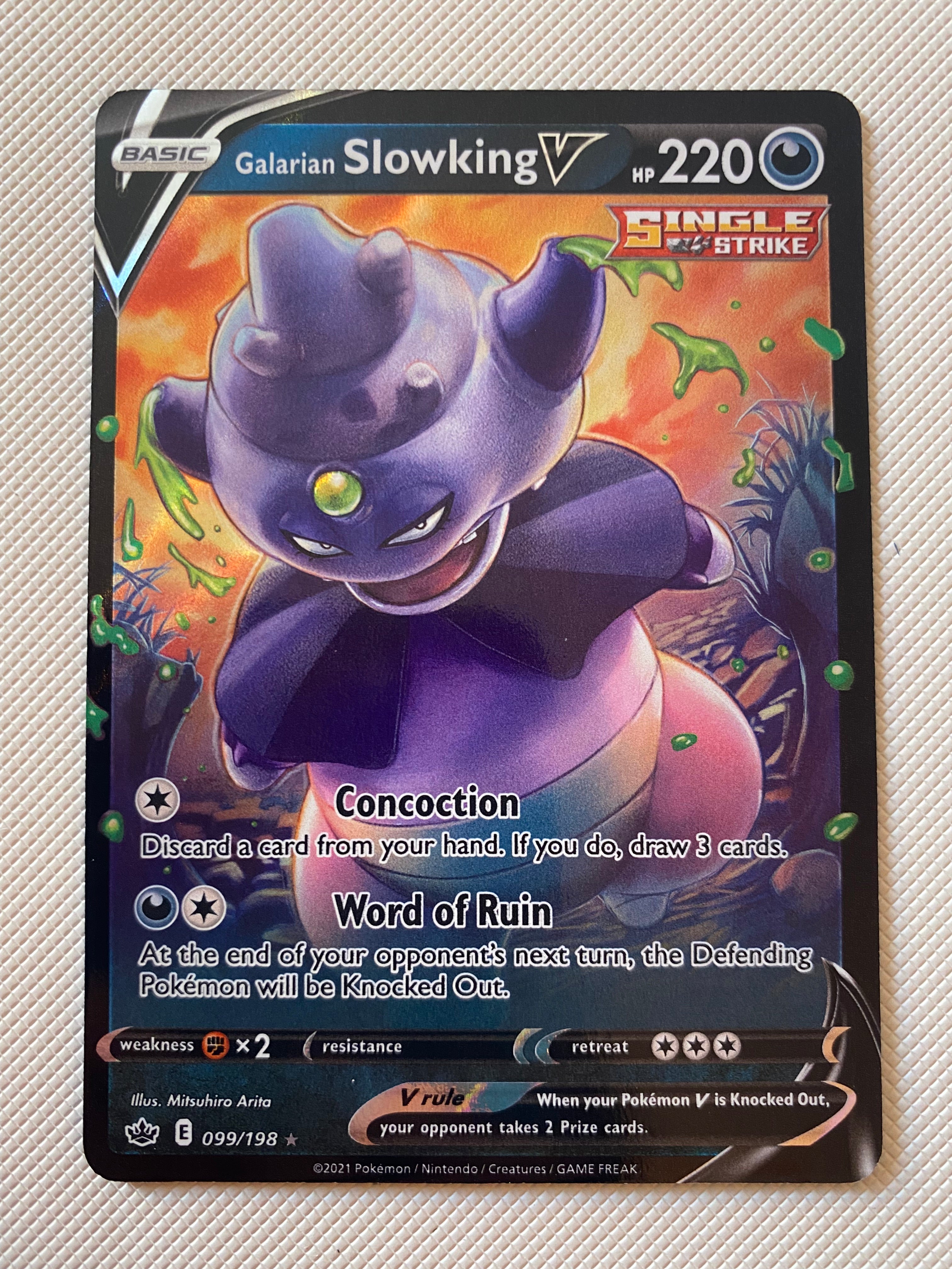 Galarian Slowking V 099/198 Chilling Reign Pokemon Card Near Mint Galarian Slowking V 099/198 Chilling Reign Pokemon Card Near Mint