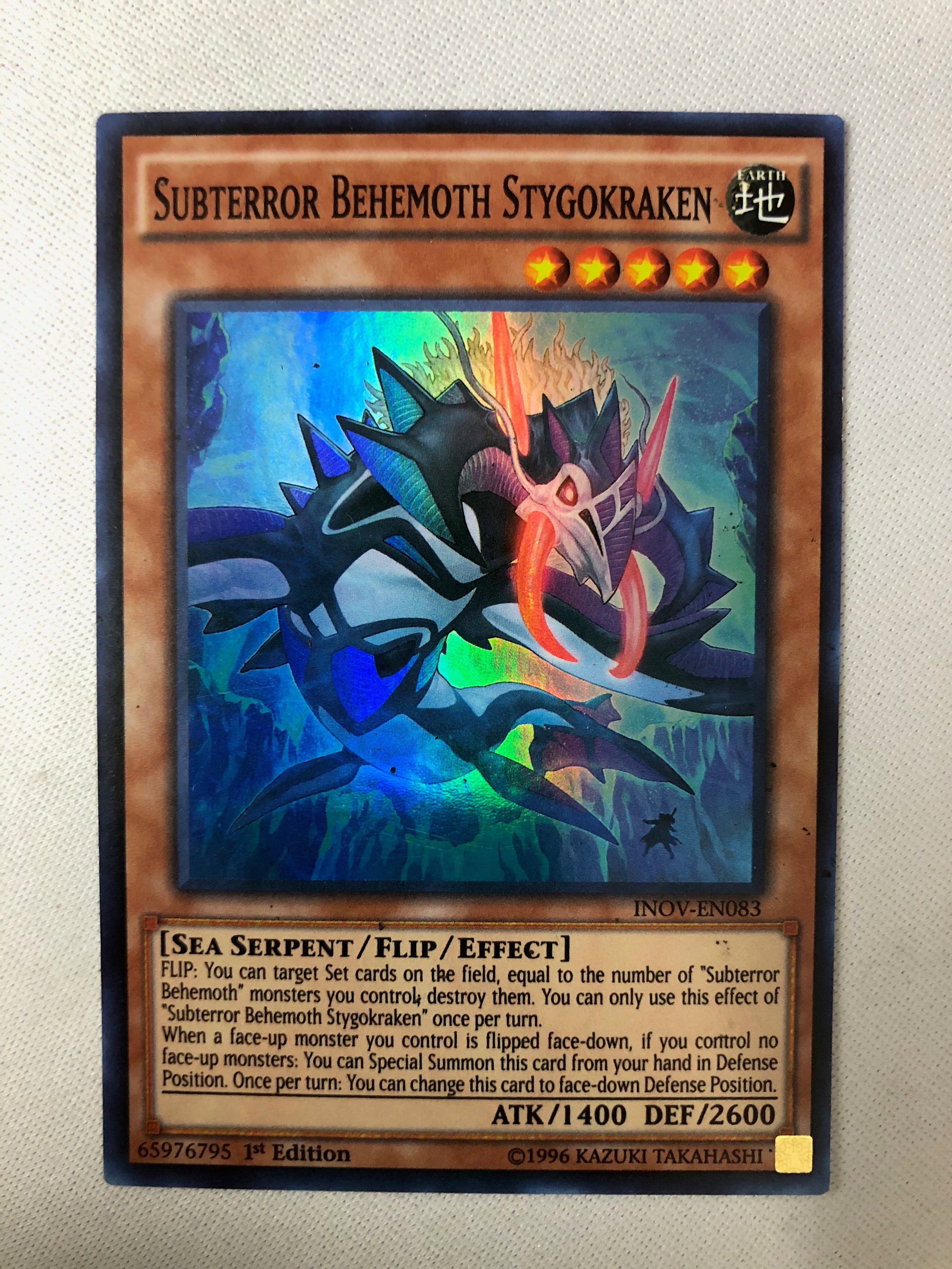 Subterror Yugioh Subterror Behemoth Stygokraken INOV-EN083 Super Rare 1st Editio