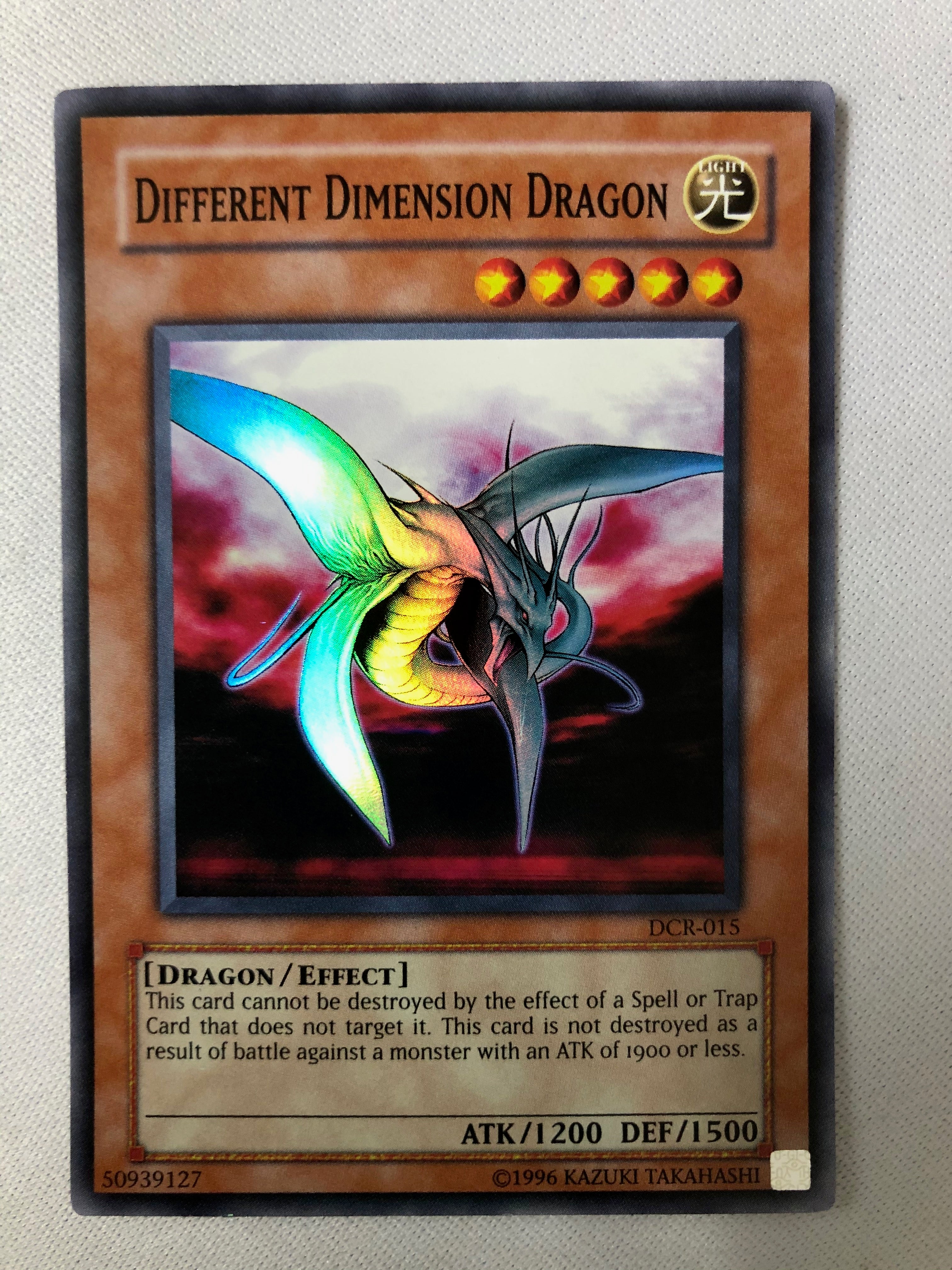 Yugioh Different Dimension Dragon DCR-015 Super Rare Unlimited Edition