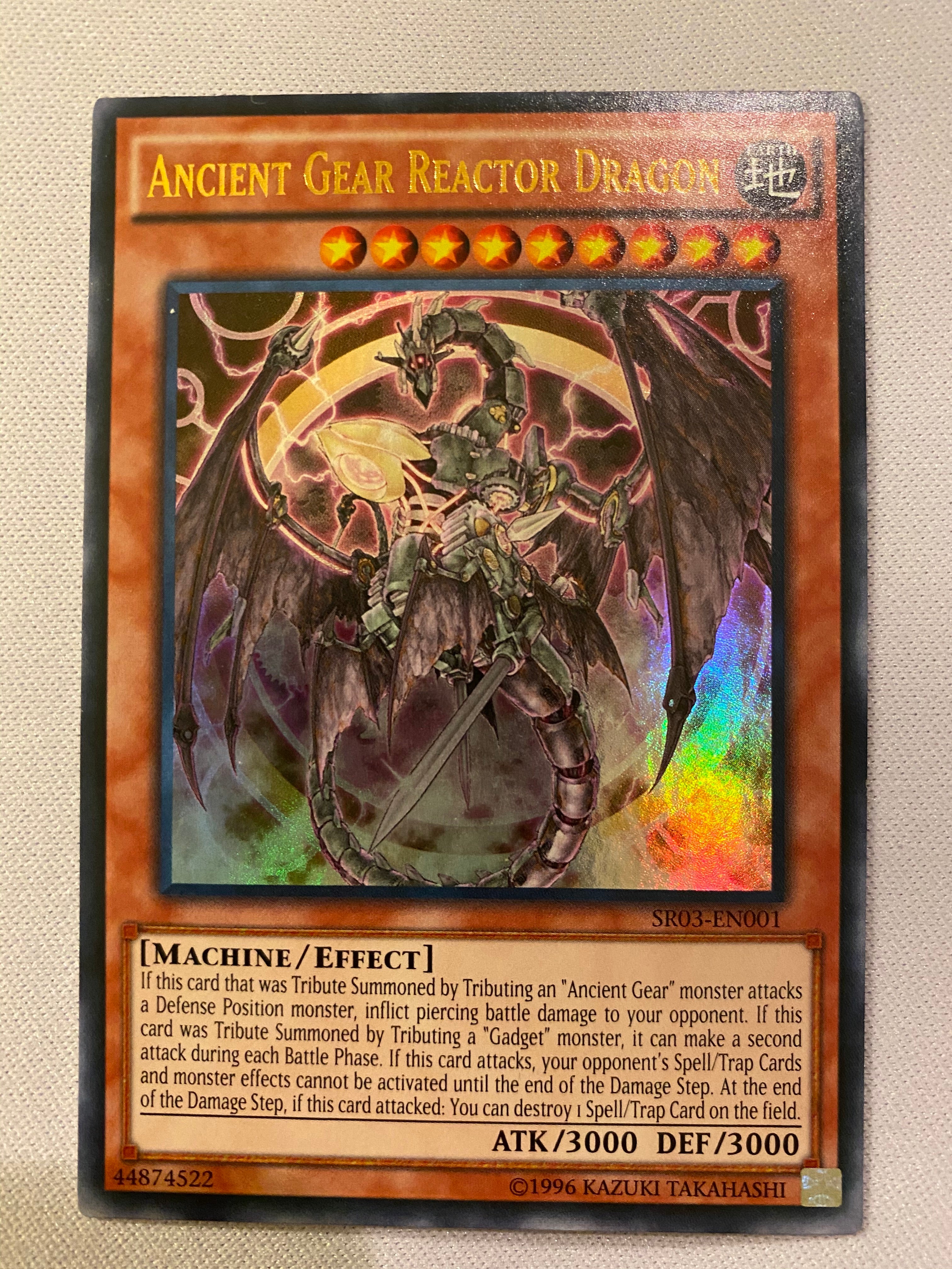 Yugioh Ancient Gear Reactor Dragon SR03-EN001 Ultra Rare Unlimited Nea Yugioh Ancient Gear Reactor Dragon SR03-EN001 Ultra Rare Unlimited Nea