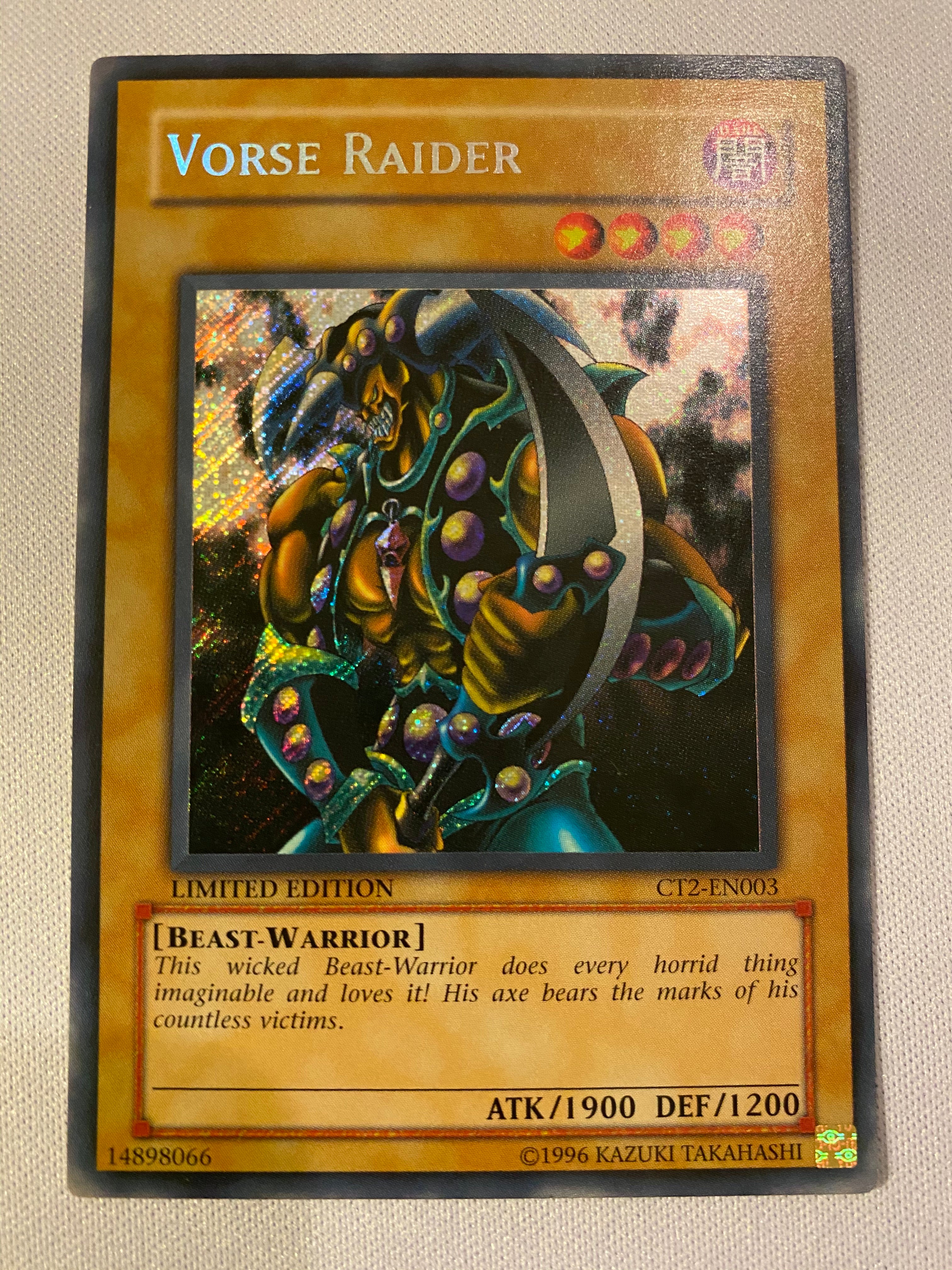 vorse raider yugioh card Vorse Raider [CT2-EN003] Secret Rare