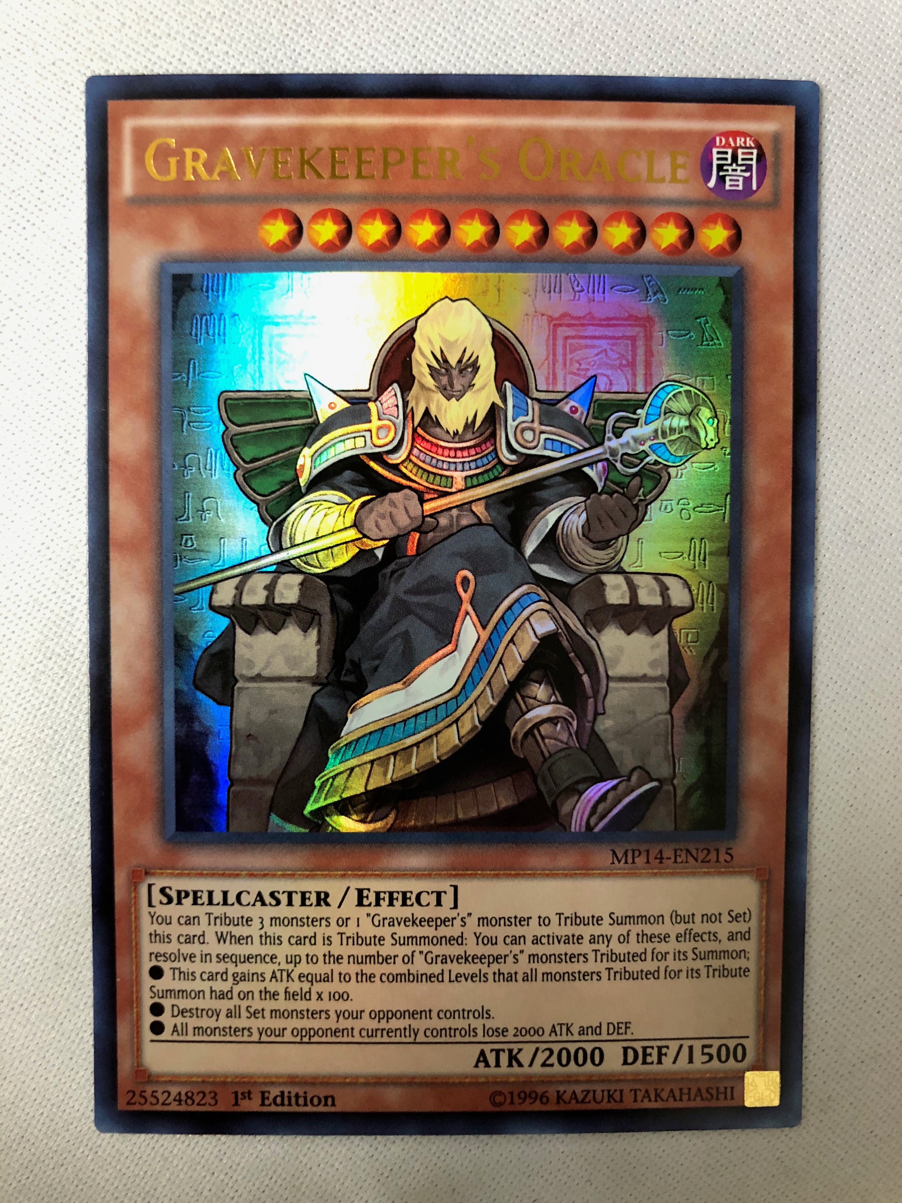Yugioh Gravekeeper's Oracle MP14-EN215 Ultra Rare 1st Edition NM