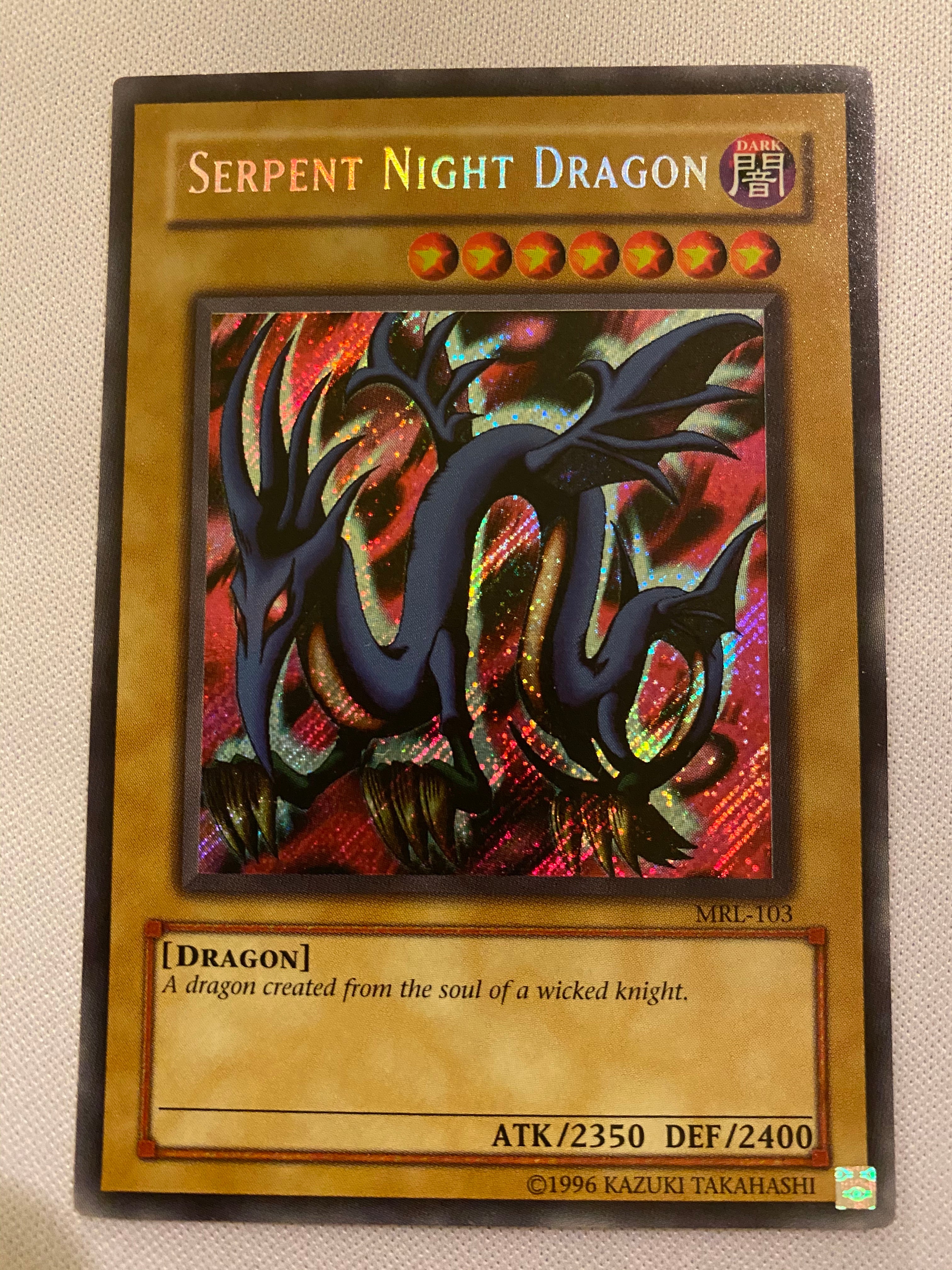 yugioh card serpent night dragon Yugioh Serpent Night Dragon MRL-103 Secret Rare Unlimited Near Mint