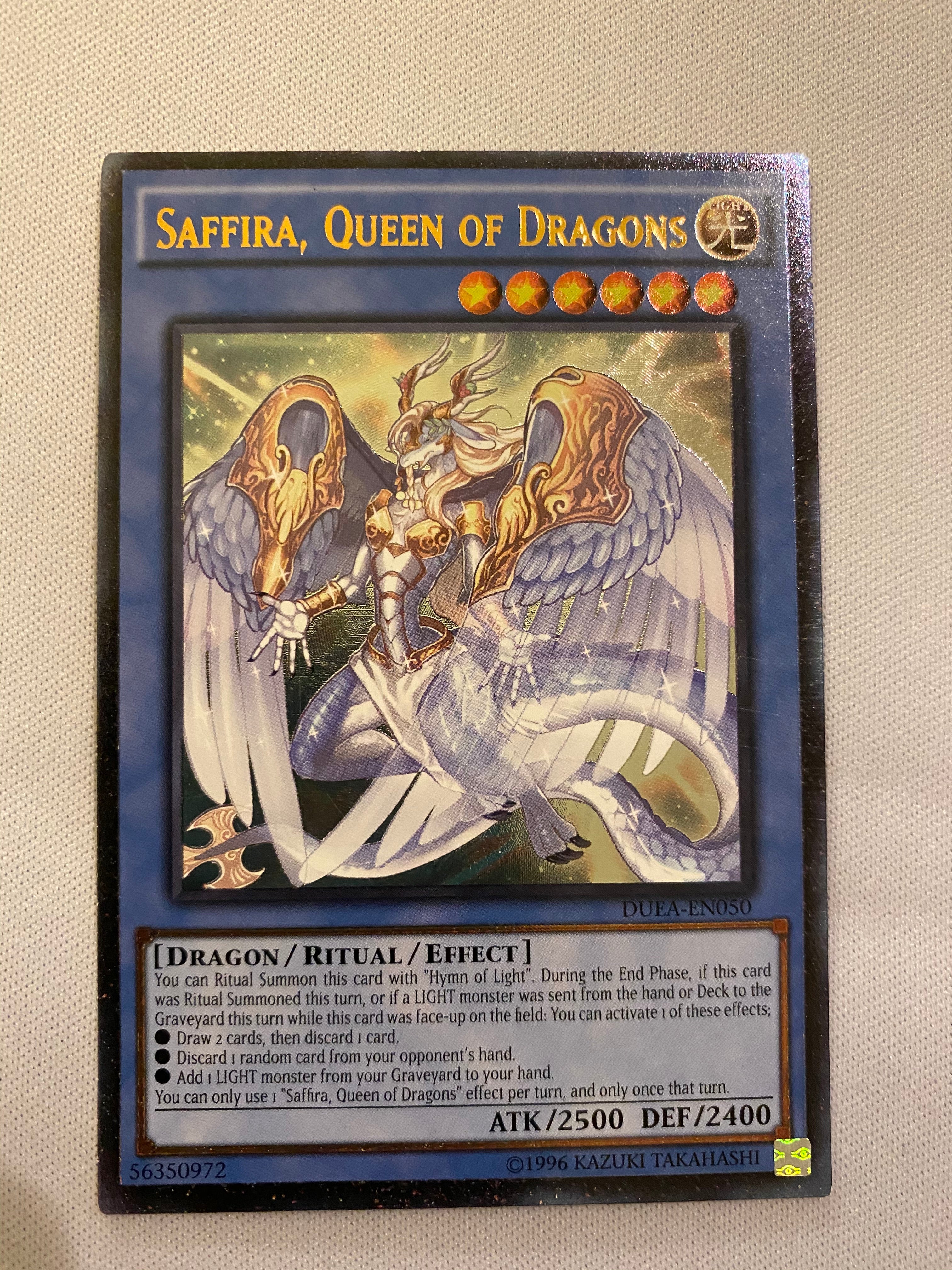yugioh saffira queen of dragons deck Yugioh Saffira, Queen of Dragons DUEA-EN050 Ultimate Rare Unlimited NM