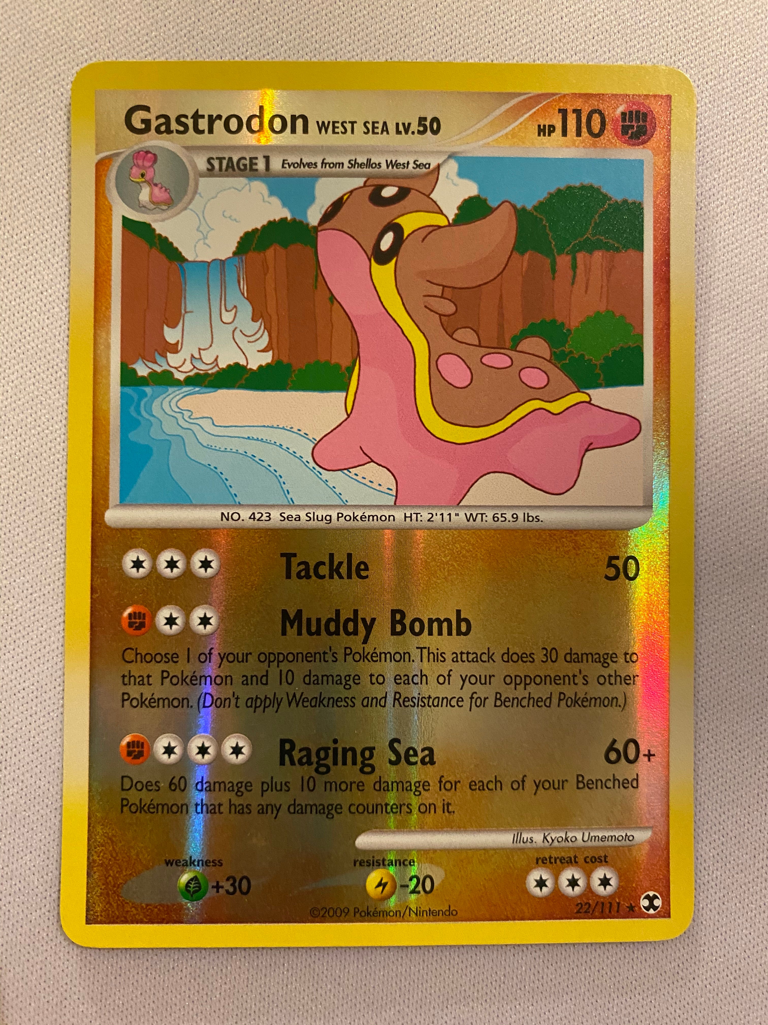 gastrodon pokemon card Gastrodon LV.50 Rising Rivals 22/111 Reverse Holo Pokemon Card NM