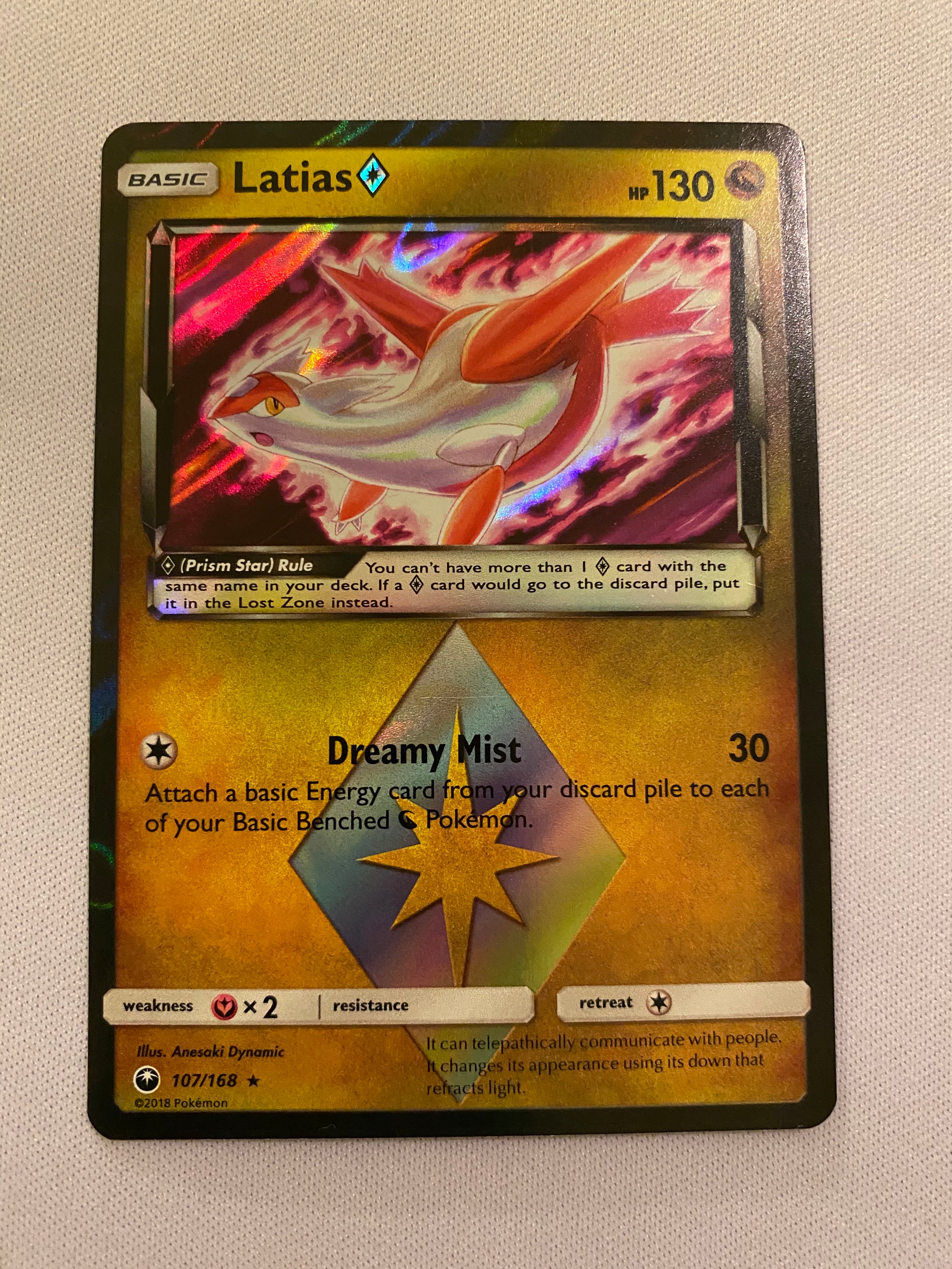 Latias Prism Star 107/168 Holo Foil Pokemon Card Near Mint