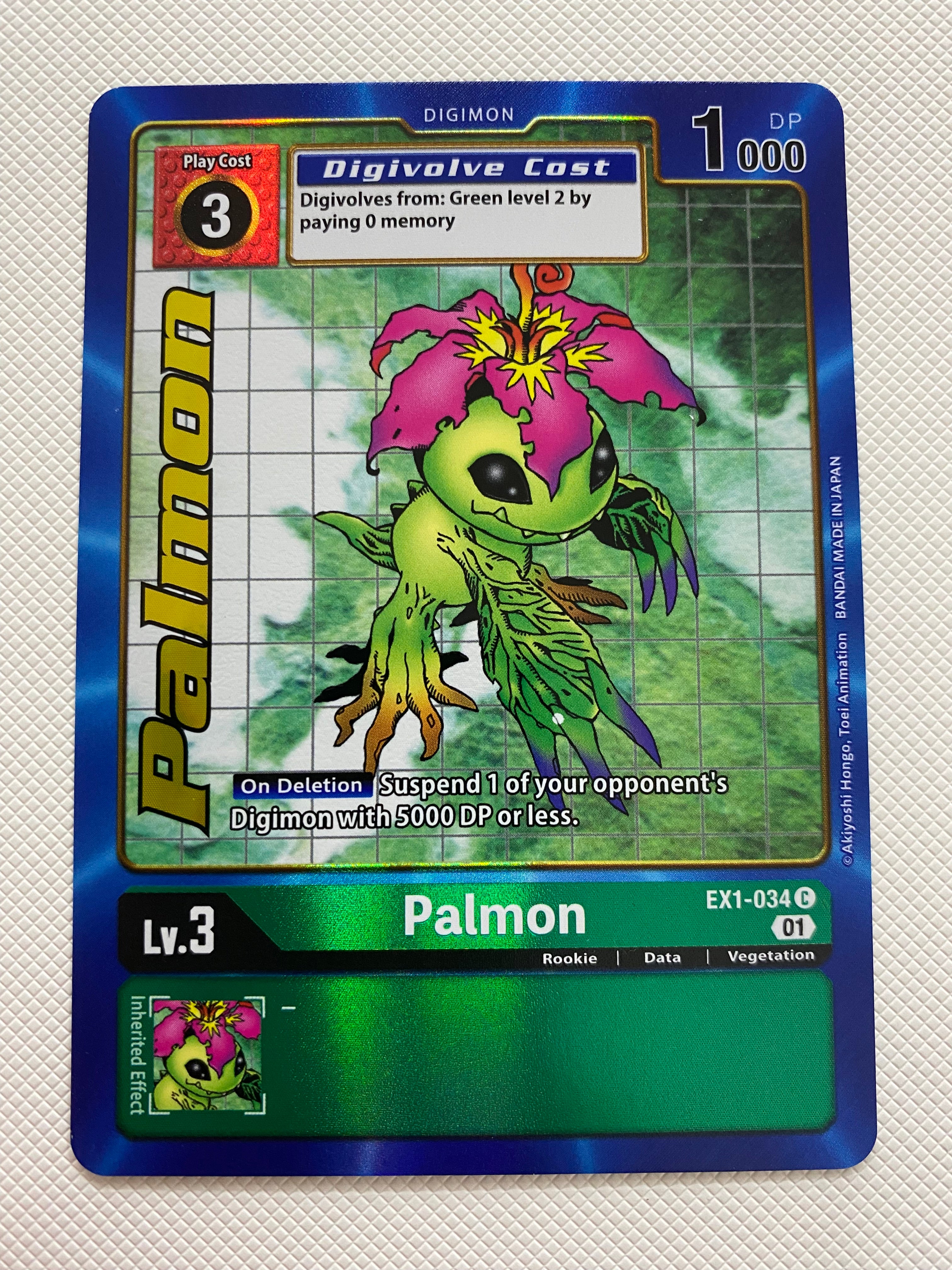 Digimon TCG Palmon EX1-034 Alternate Art Holo Rare Naer Mint Digimon TCG Palmon EX1-034 Alternate Art Holo Rare Naer Mint