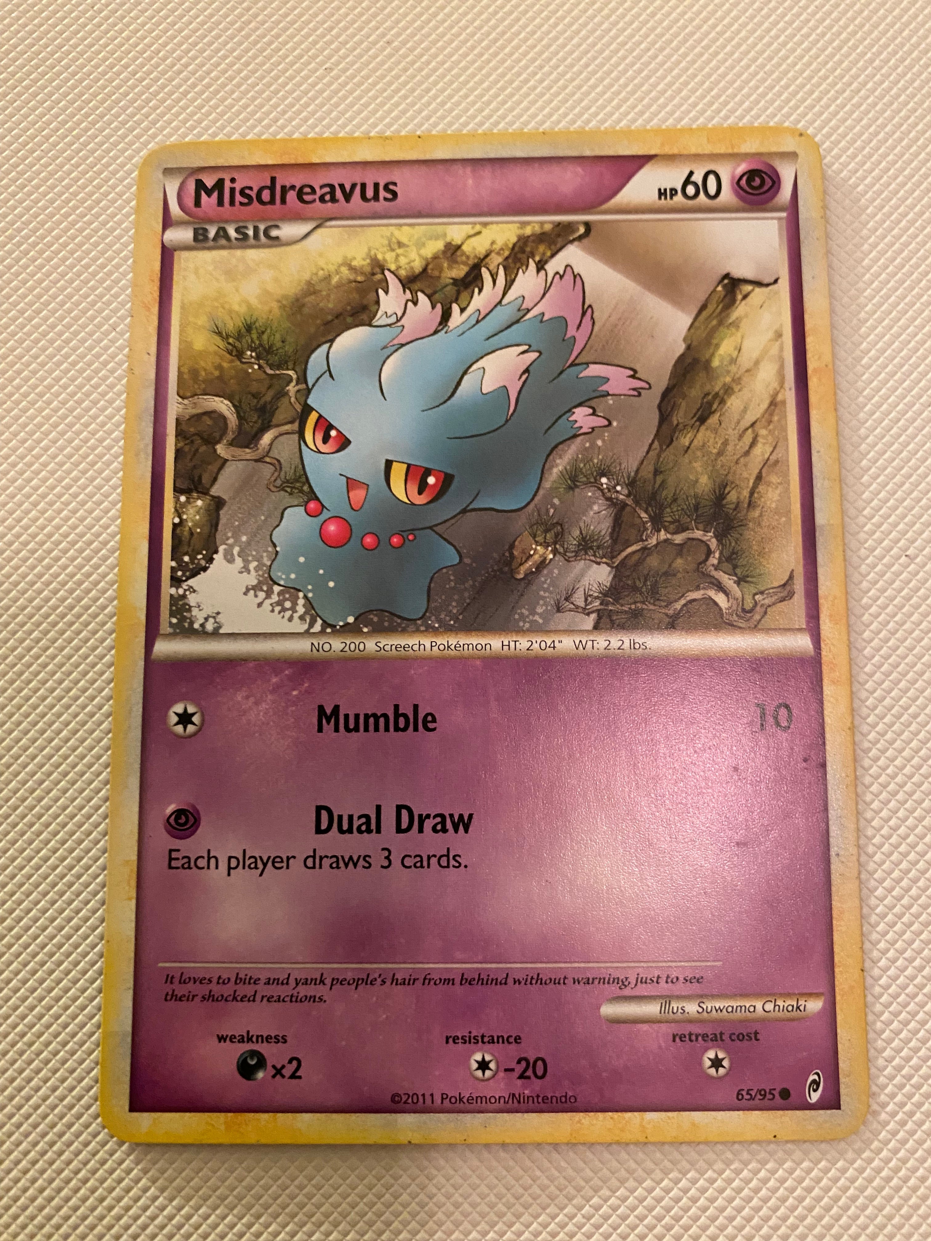 Misdreavus 65/95 Common Legends Pokemon Card Naer Mint