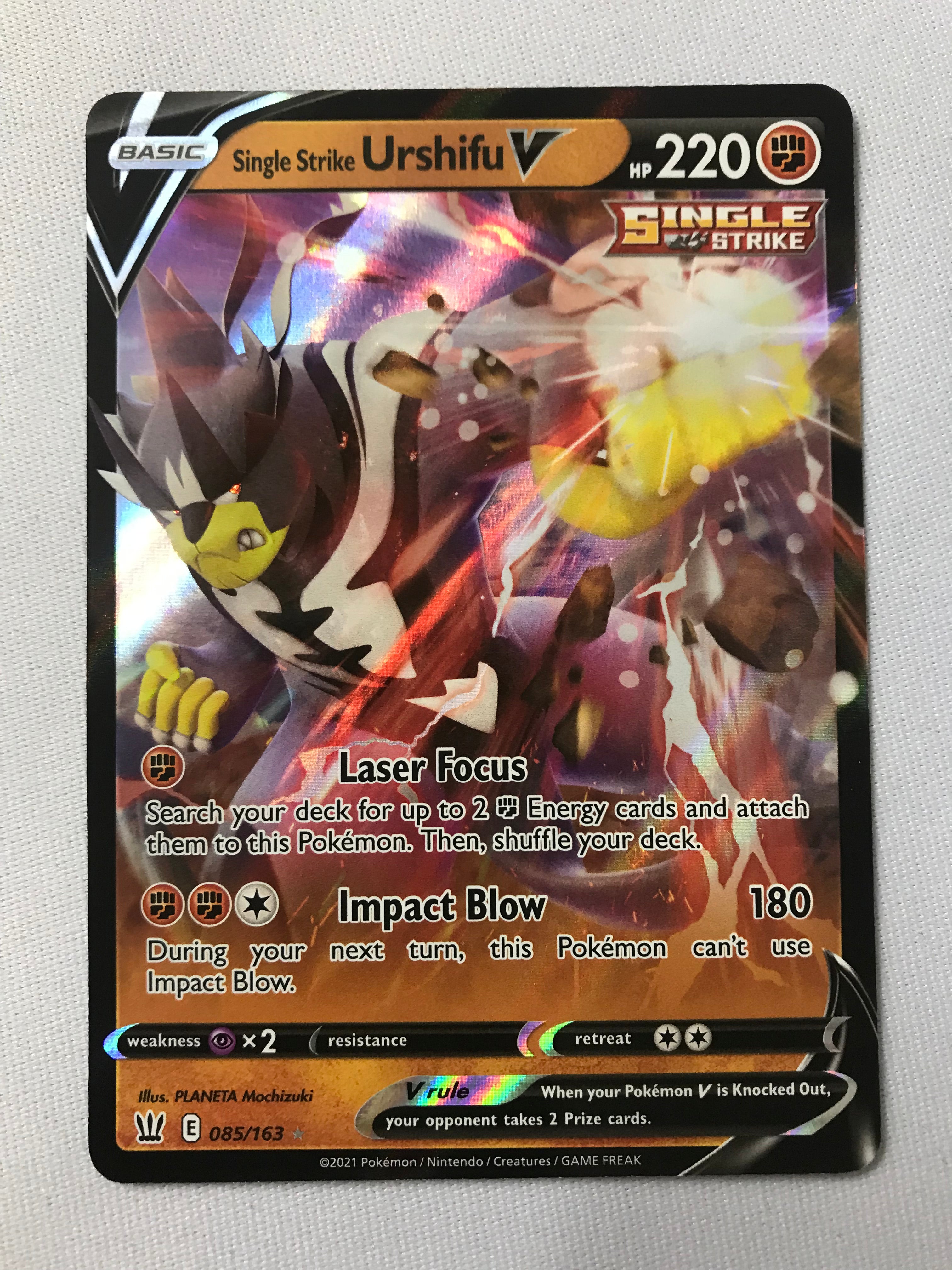 Single Strike Urshifu V 085/163 Battle Styles Holo Rare Pokemon Card N Single Strike Urshifu V 085/163 Battle Styles Holo Rare Pokemon Card N