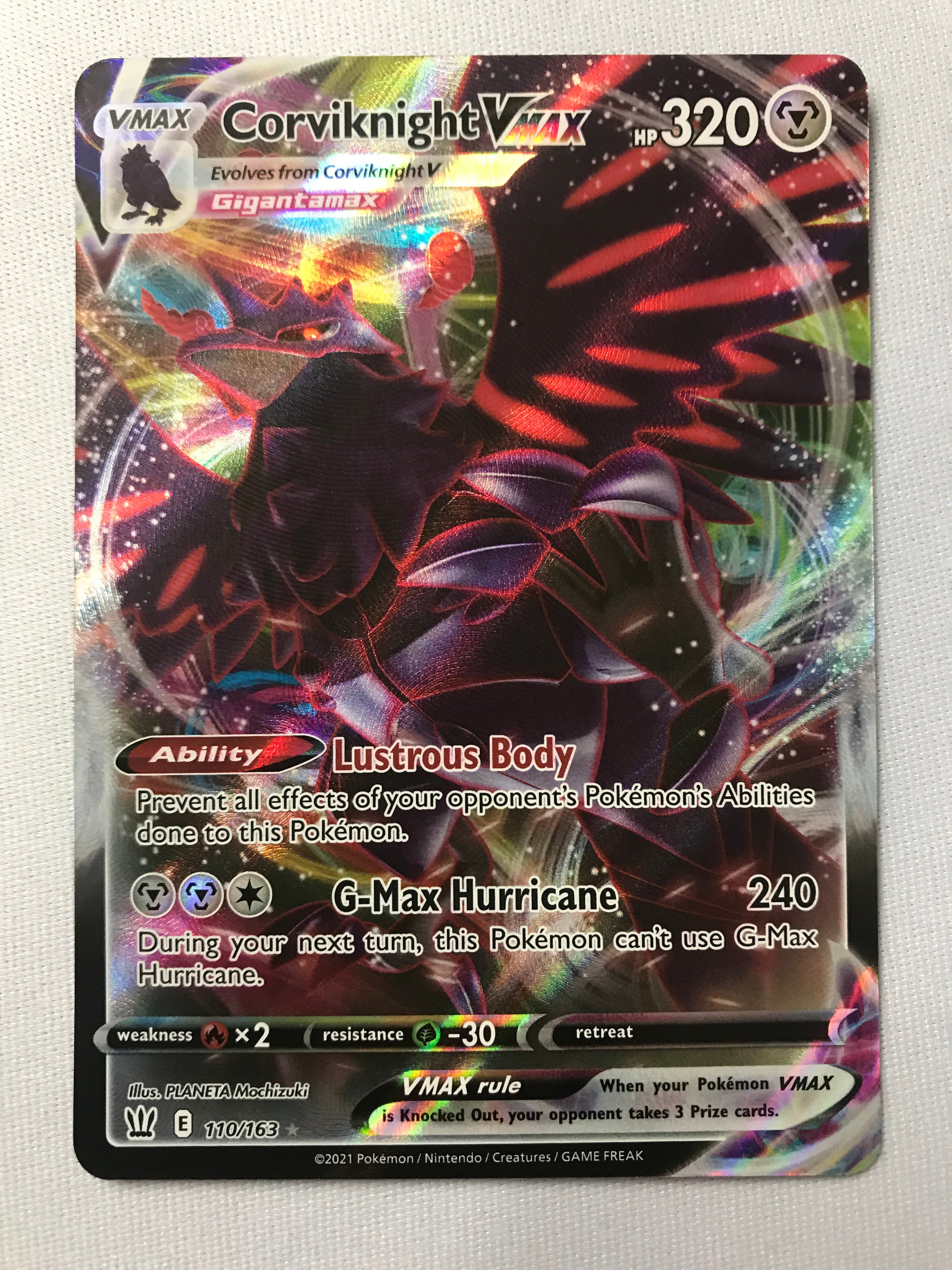 corviknight pokemon card price Corviknight VMAX 110/163 Battle Styles Holo Rare Pokemon Card Near Min