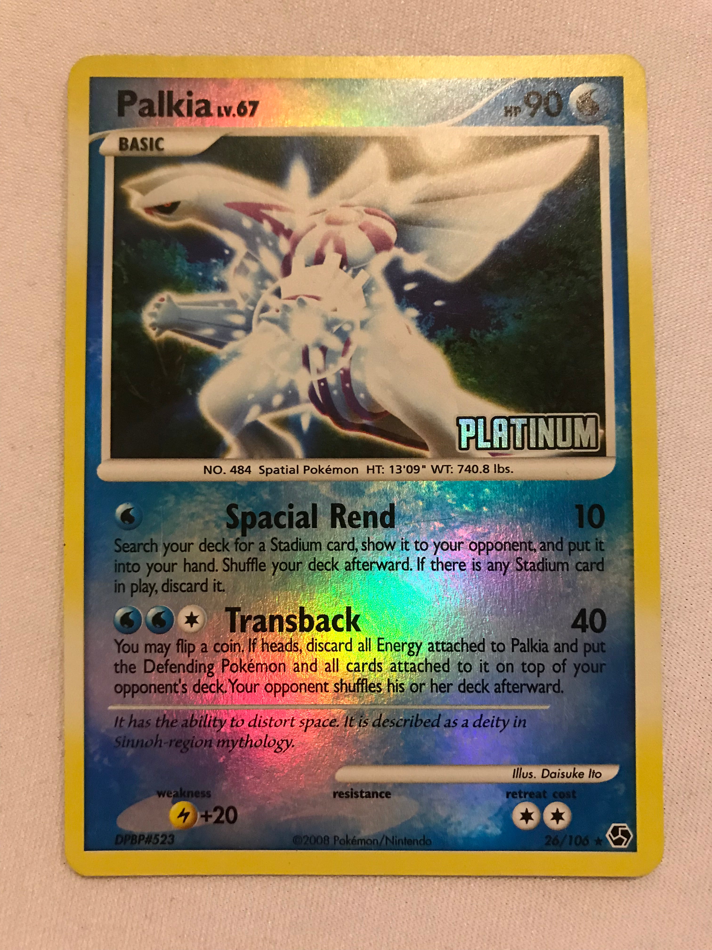 Palkia Lv.67 26/106 Great Encounters Platinum Stamped Pokemon Card Nea Palkia Lv.67 26/106 Great Encounters Platinum Stamped Pokemon Card Nea
